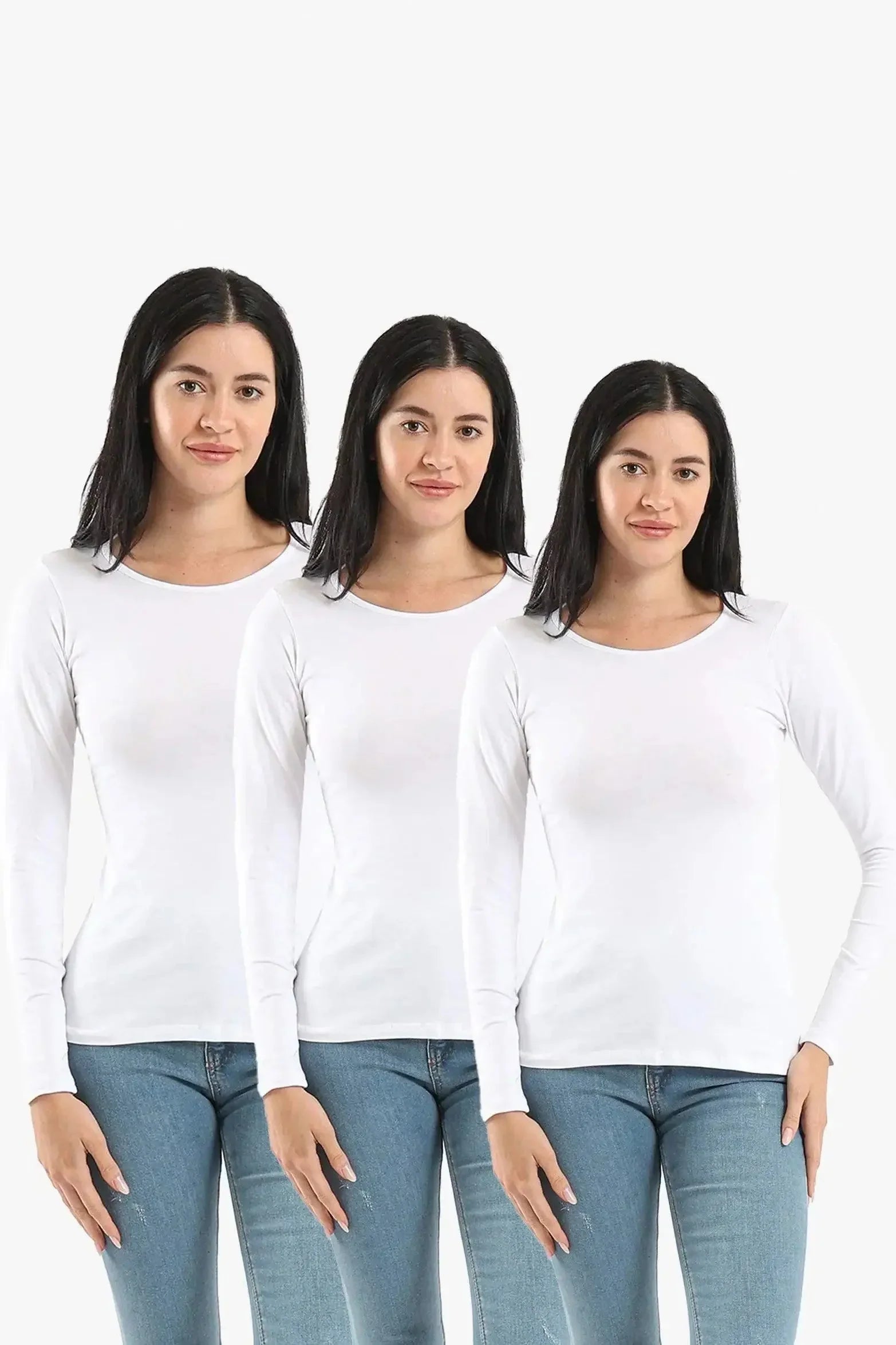 Carina - Pack of 3 Round Neck Long Sleeves Top 1