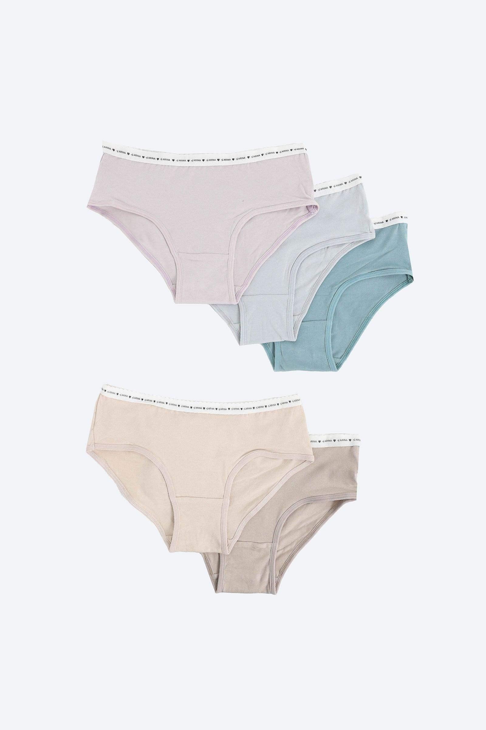 Carina - Pack of 5 Colored Brief Panties 6