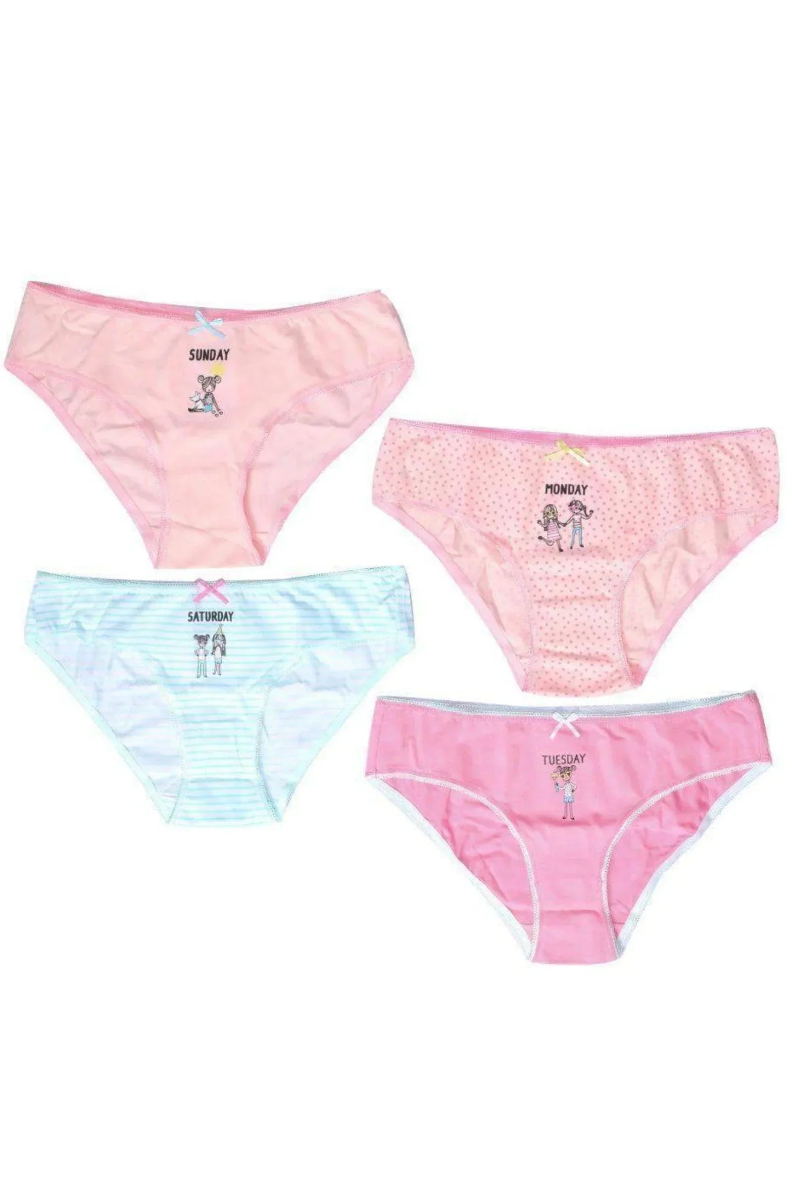Carina - Pack of 7 Cotton Week Days Printed Bikini Panties 1