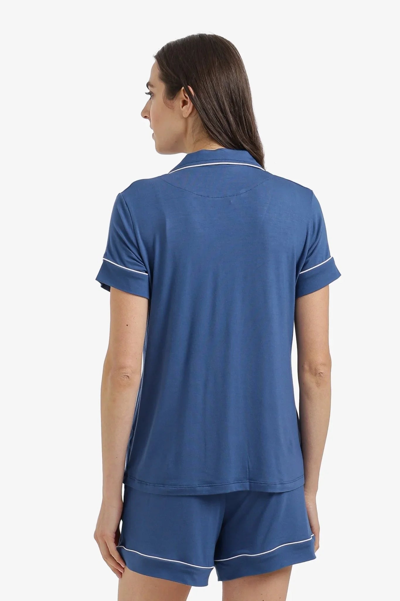 Piped Short Pyjama Set - Carina - Babazzaro