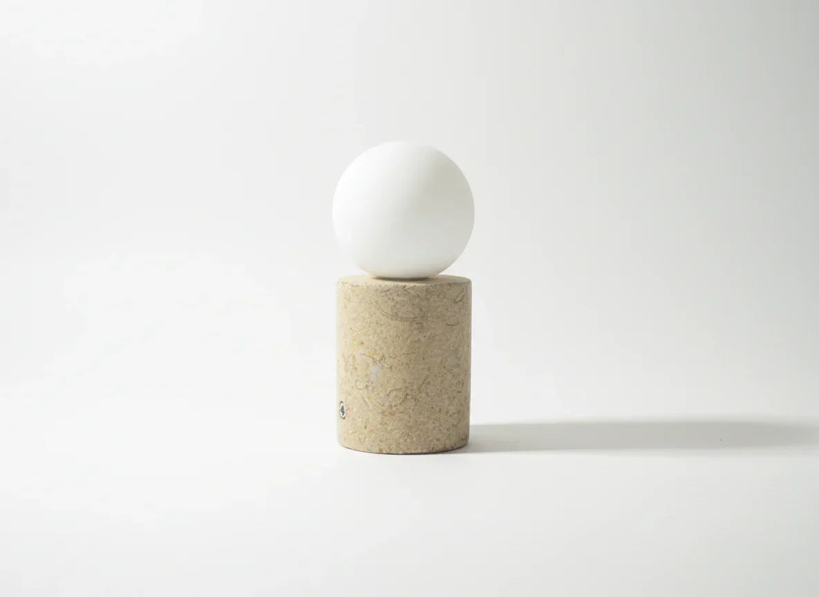 Poco Table Lamp | Sandy Stone | Cordless - Rechargable - EgyVolt - Babazzaro