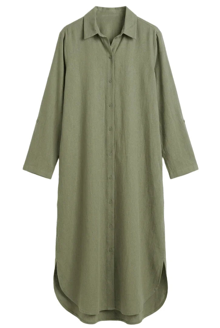 Relaxed Button Down Dress - Clue - Babazzaro