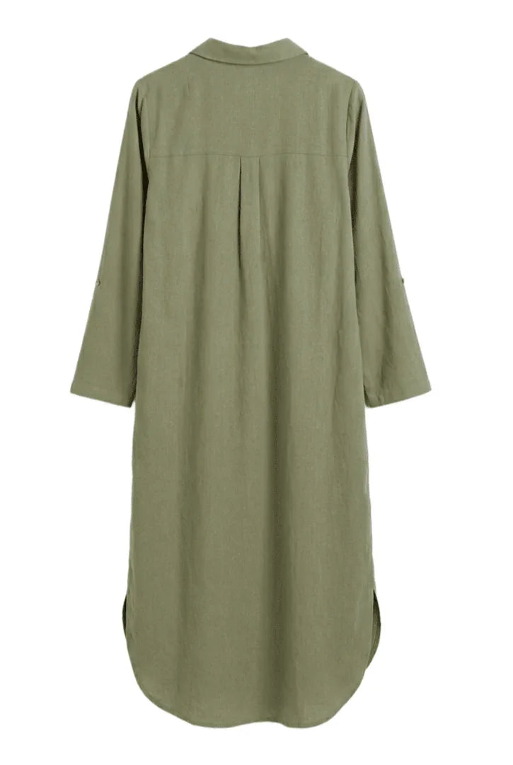Relaxed Button Down Dress - Clue - Babazzaro