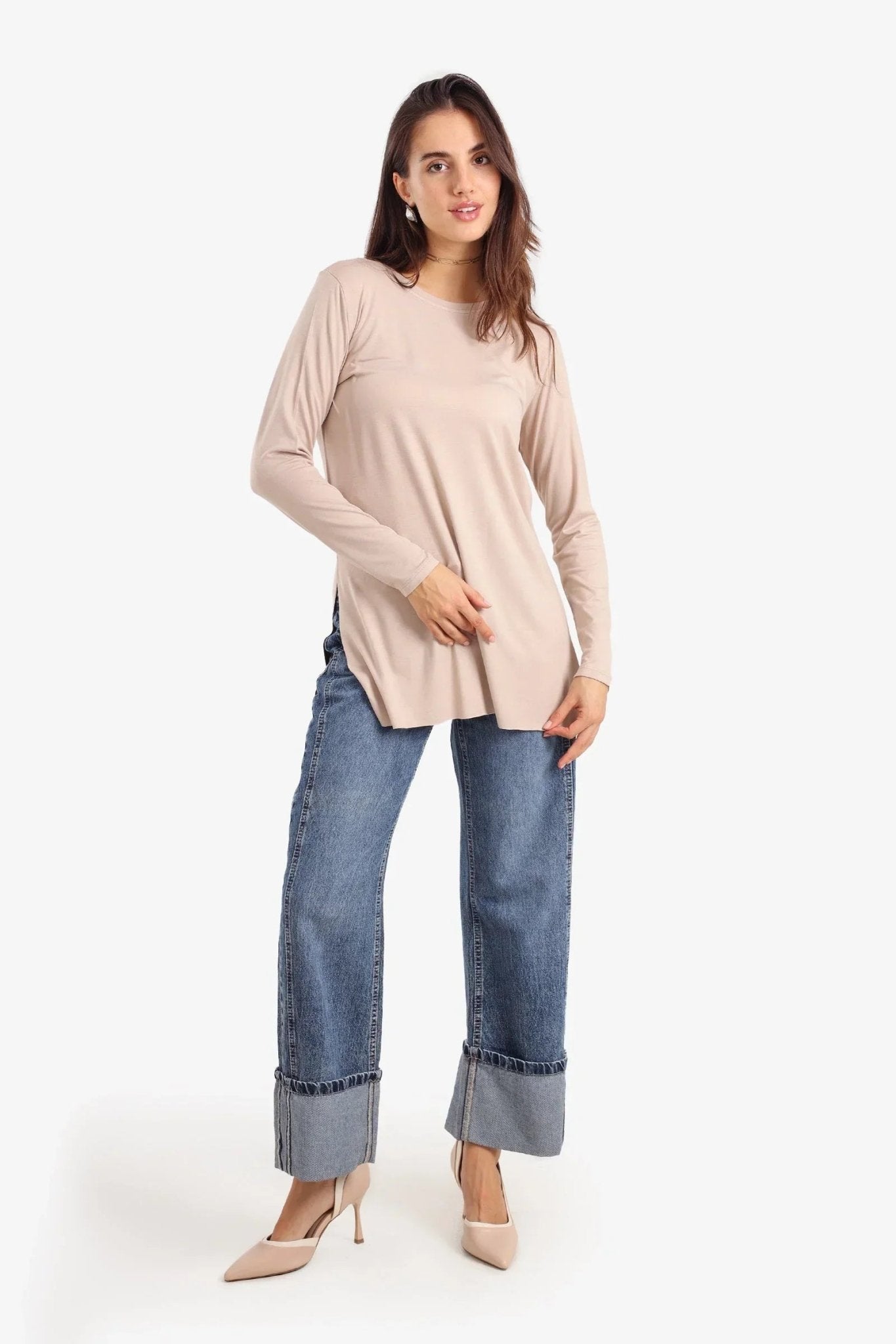 Relaxed Crew Neck T-Shirt - Carina - Babazzaro