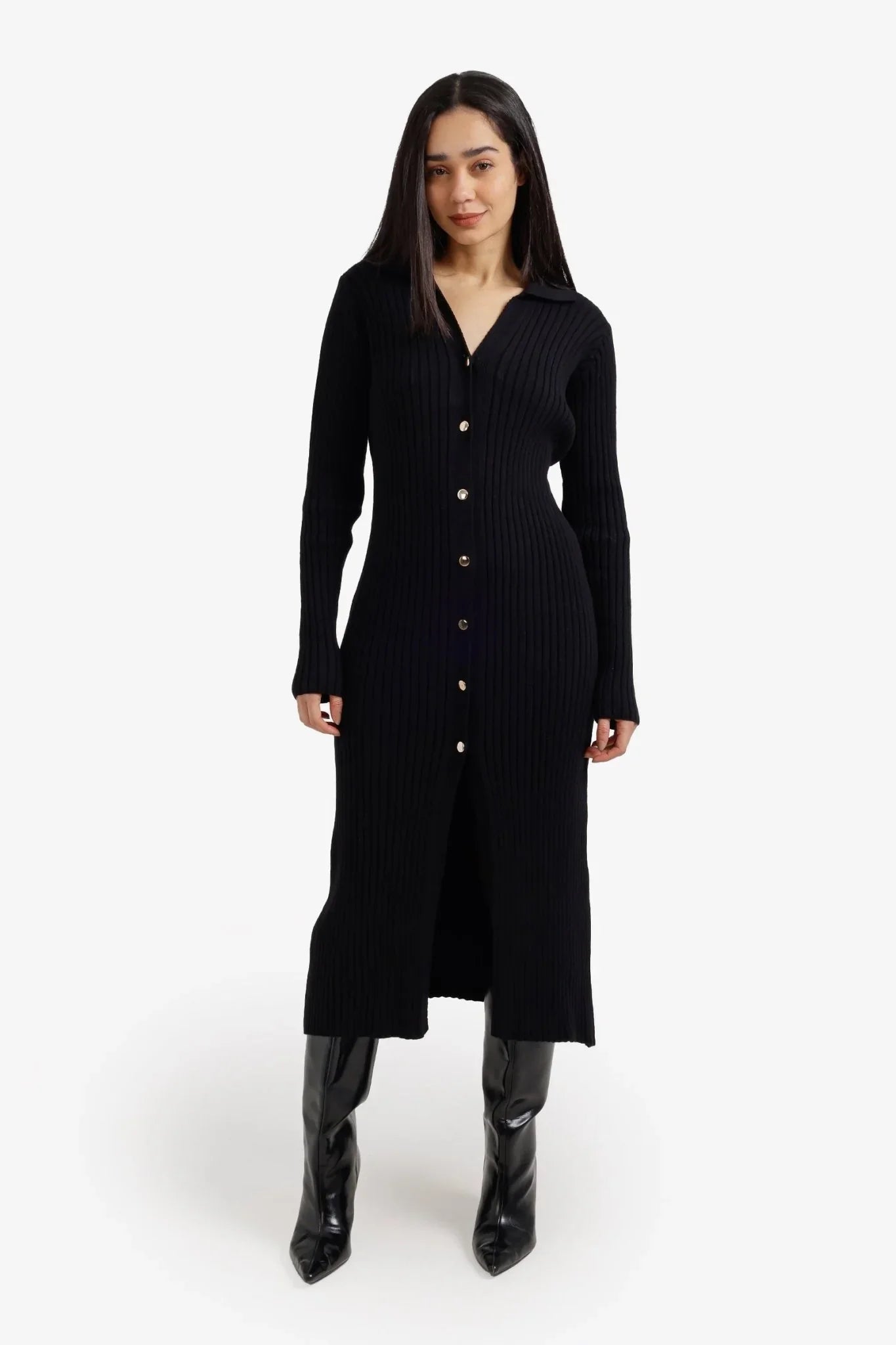 Ribbed Midi Cardigan - Clue - Babazzaro