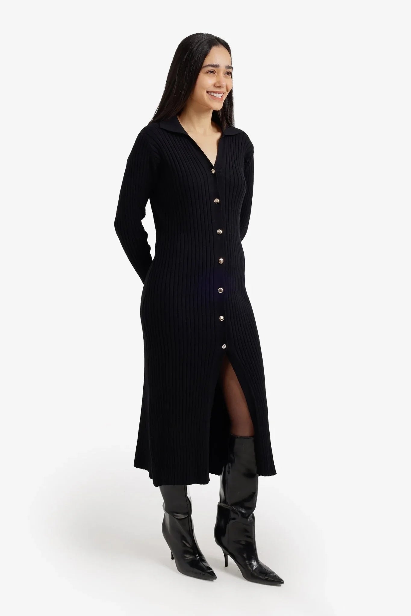 Ribbed Midi Cardigan - Clue - Babazzaro