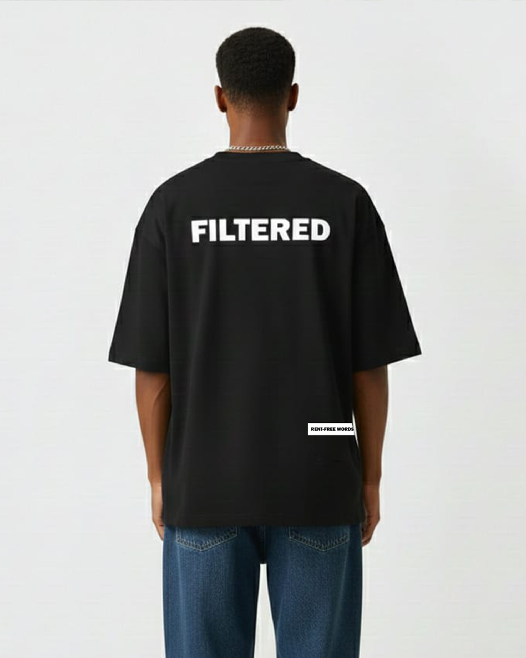 Filtered Men Oversized SS T-Shirt - Black - NAS Trends