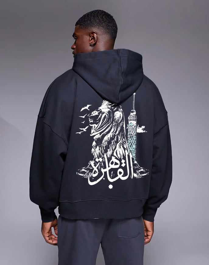 Al Kahira Unisex Oversized Hoodie - Dark Grey M - NAS Trends