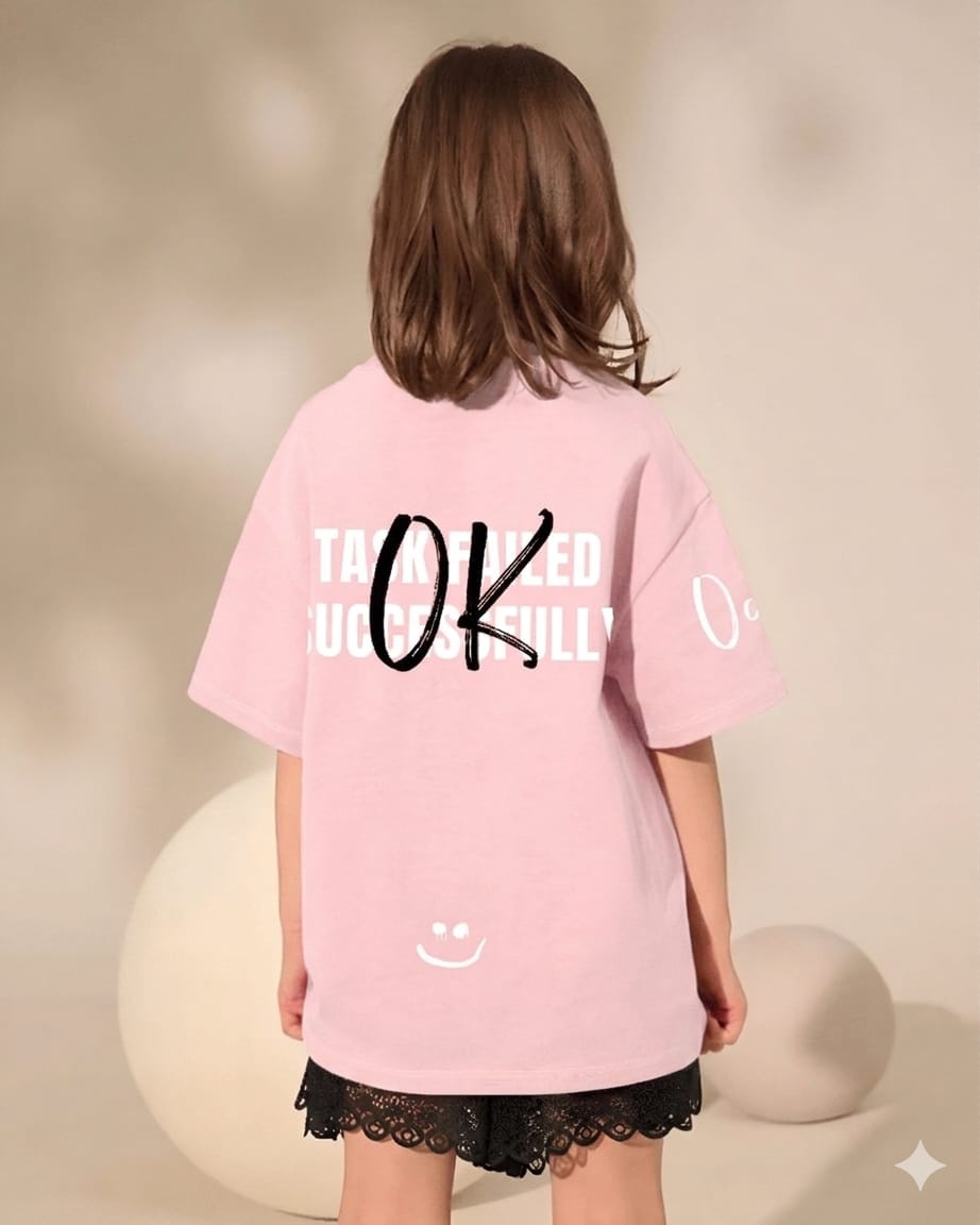 Successfully Girls Oversized SS T-Shirt - Pink - NAS Trends
