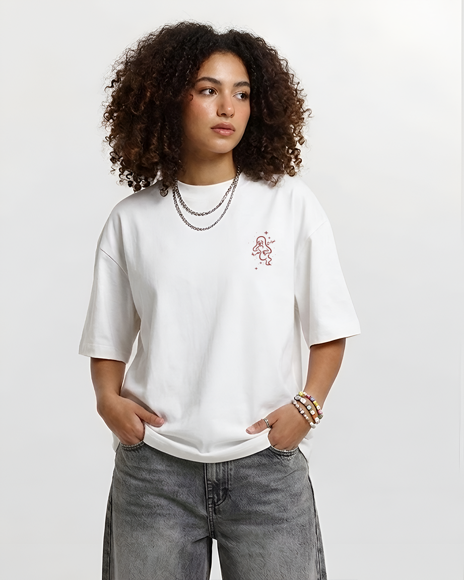 Ele Ekhtasho Mato Women Oversized SS T-Shirt - Off White - NAS Trends 2