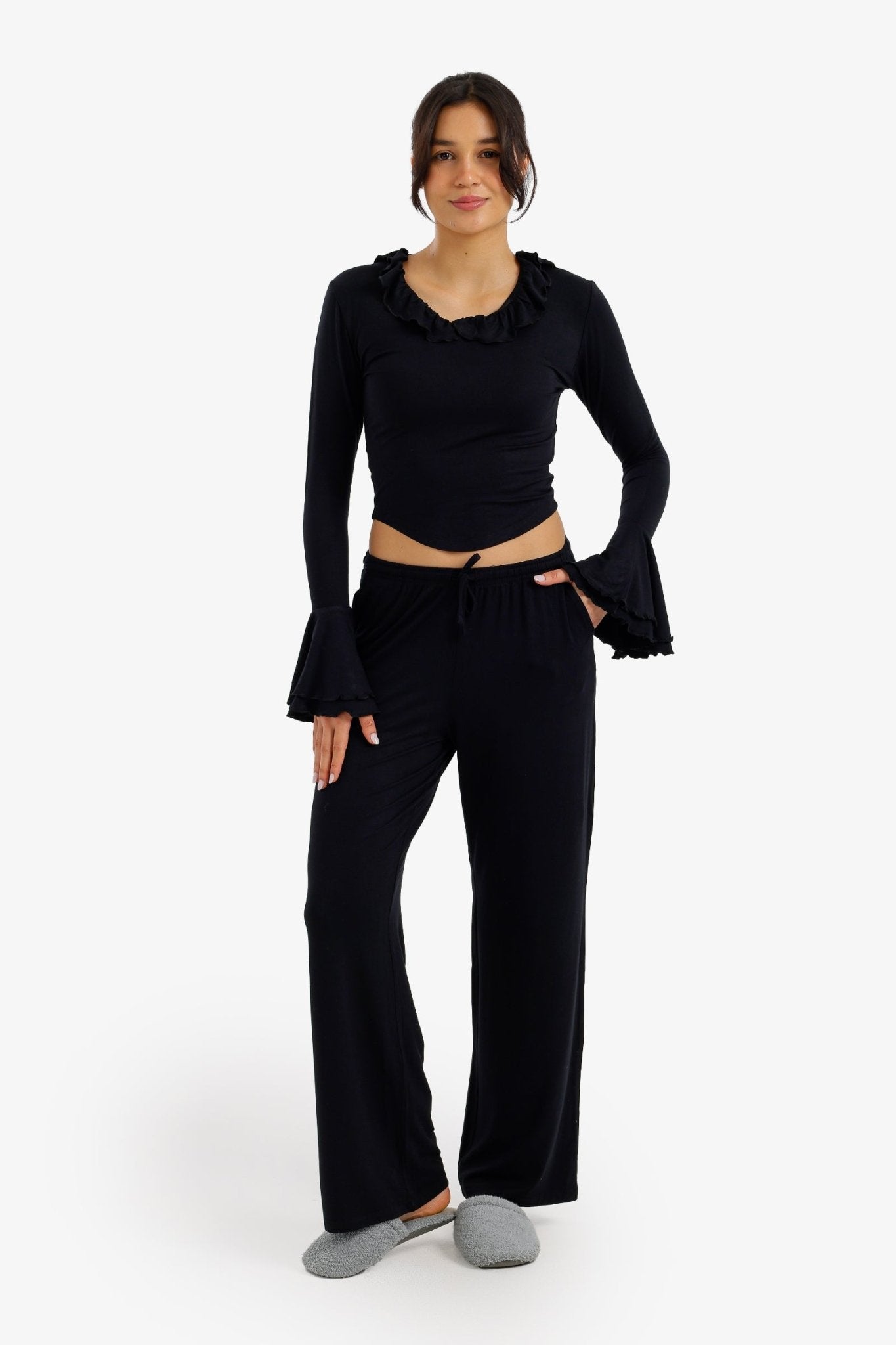 Ruffle - Trim Pyjama Set - Carina - Babazzaro