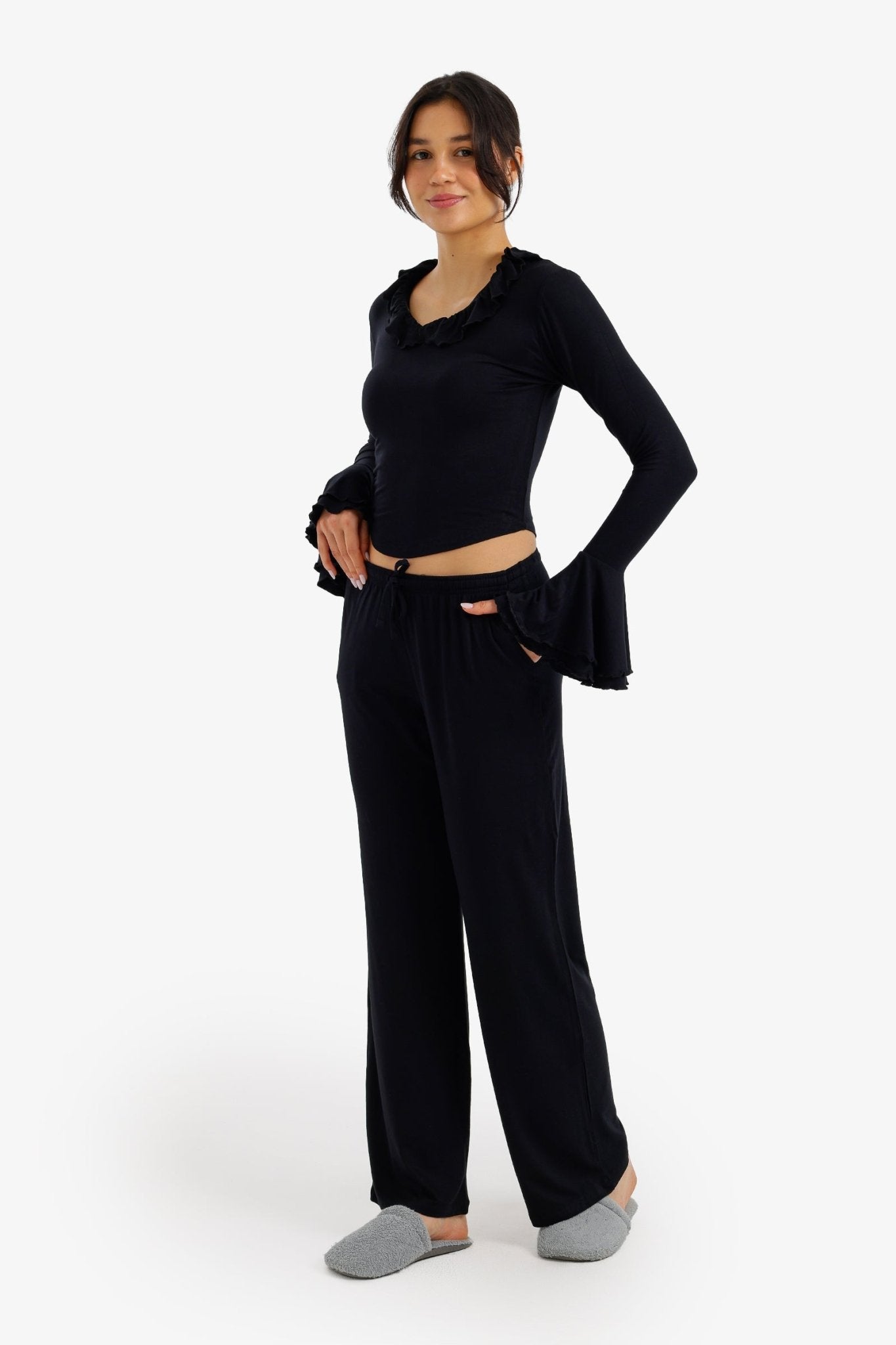 Ruffle - Trim Pyjama Set - Carina - Babazzaro