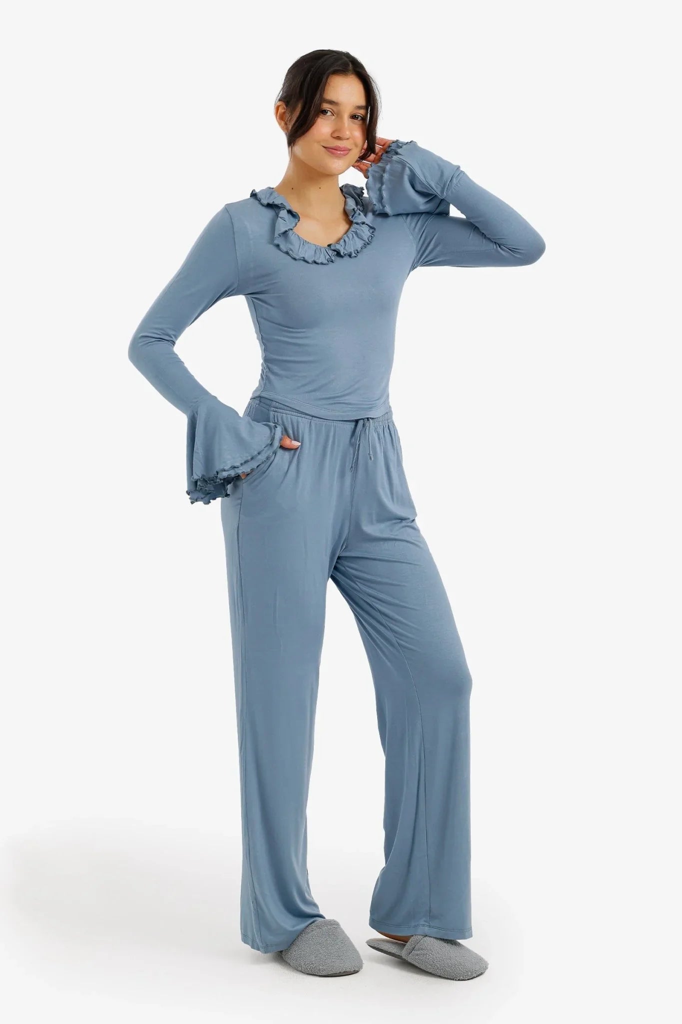 Ruffle - Trim Pyjama Set - Carina - Babazzaro