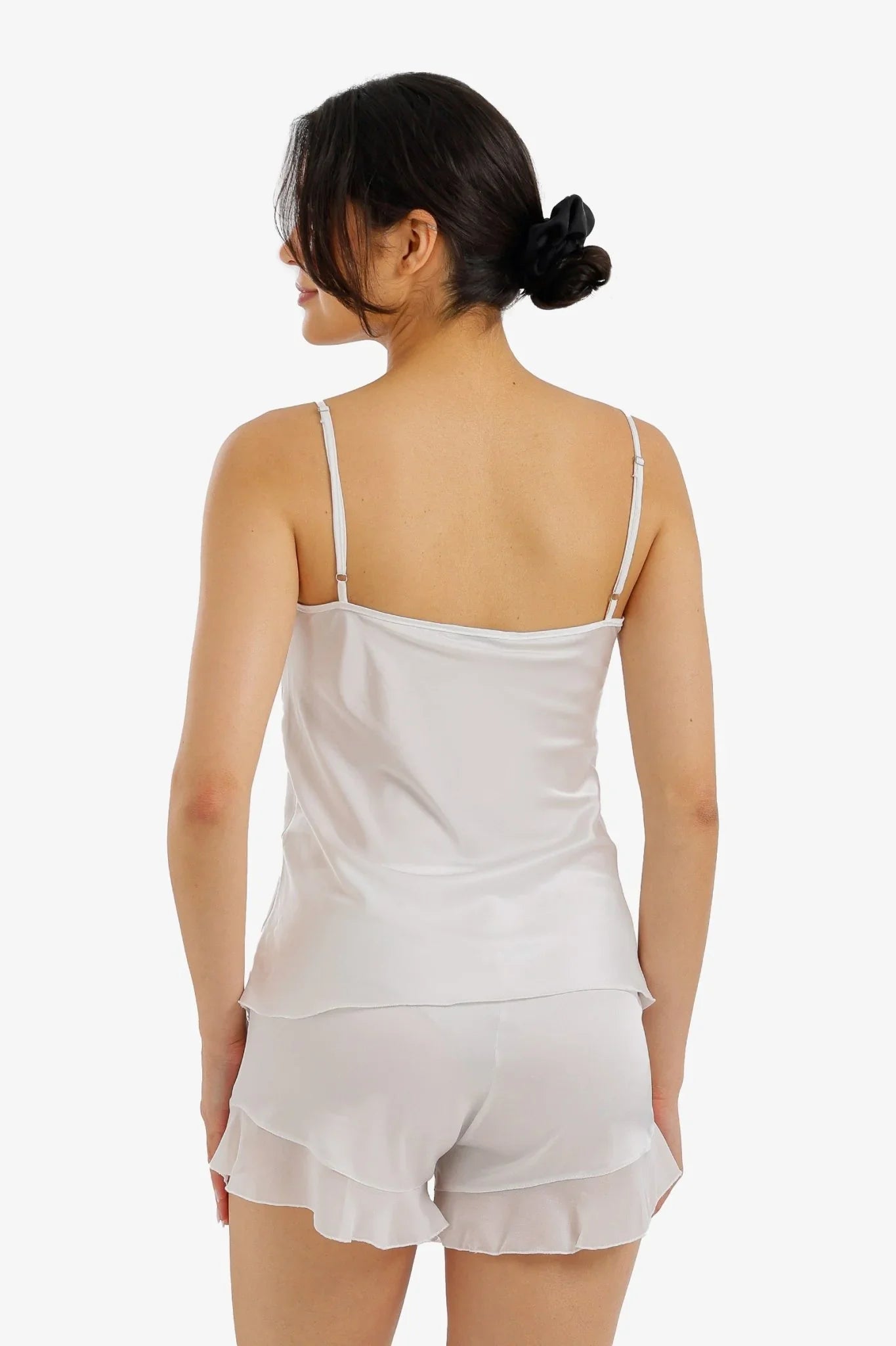 Ruffled Satin Pyjama Set - Carina - Babazzaro