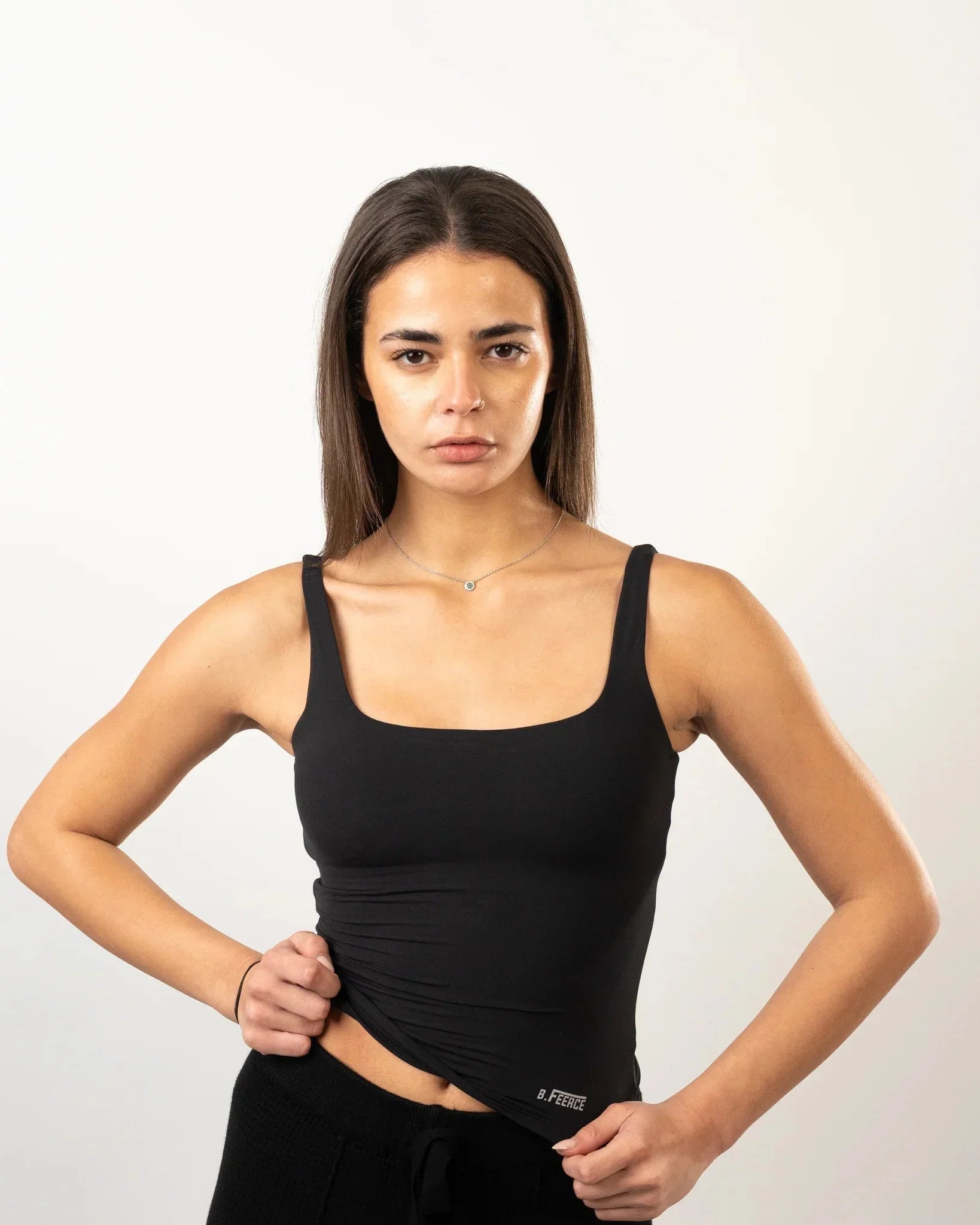 Sculpt Tank – Built - In Bra Black - Bfeerce - Babazzaro
