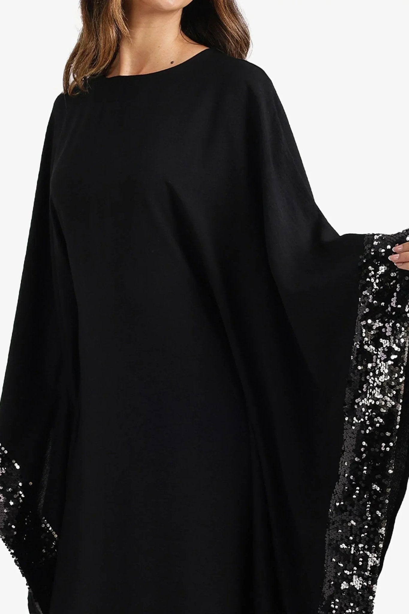 Sequin - Trimmed Abaya - Carina - Babazzaro