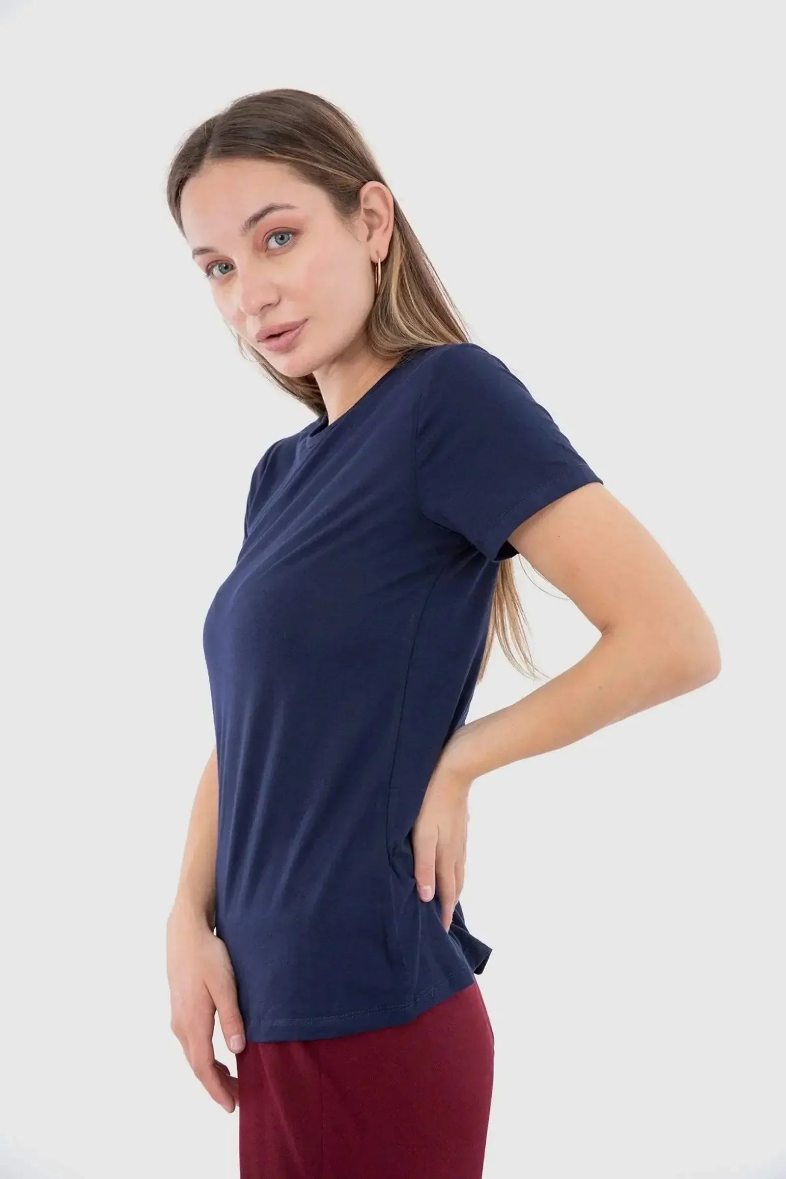 Carina - Short Sleeves Viscose Top 12