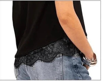 Short Slevee T-Shirt with Lace - Mimme Boutiqe - Babazzaro