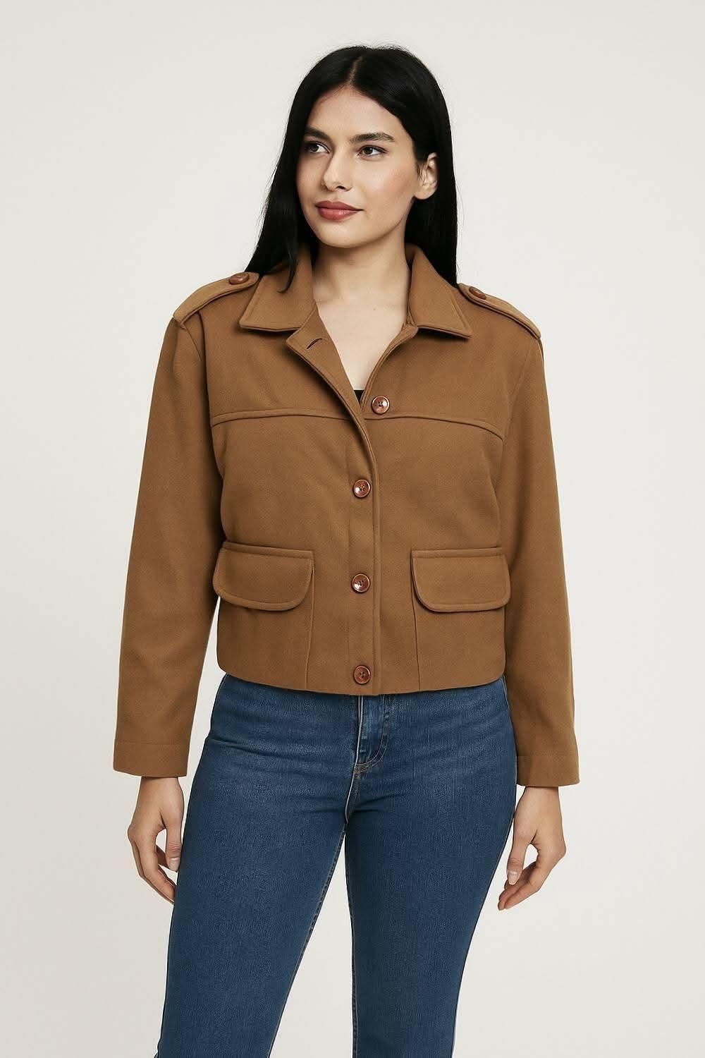Short Wool Jacket - Blue Bell - Babazzaro