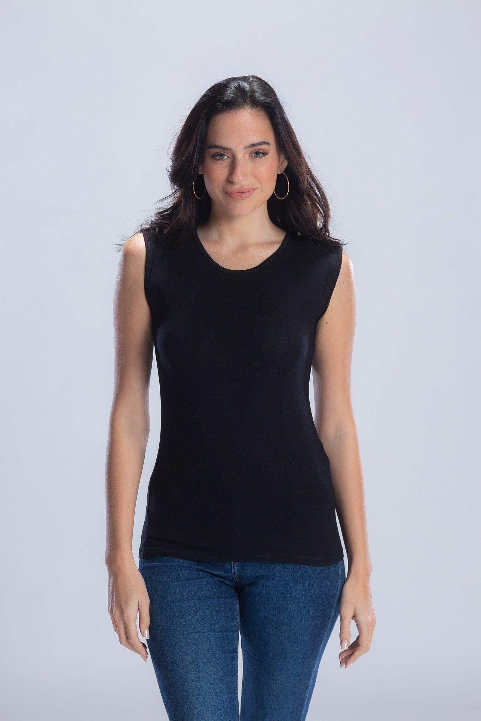 Carina - Sleeveless Crew Neck Top 1