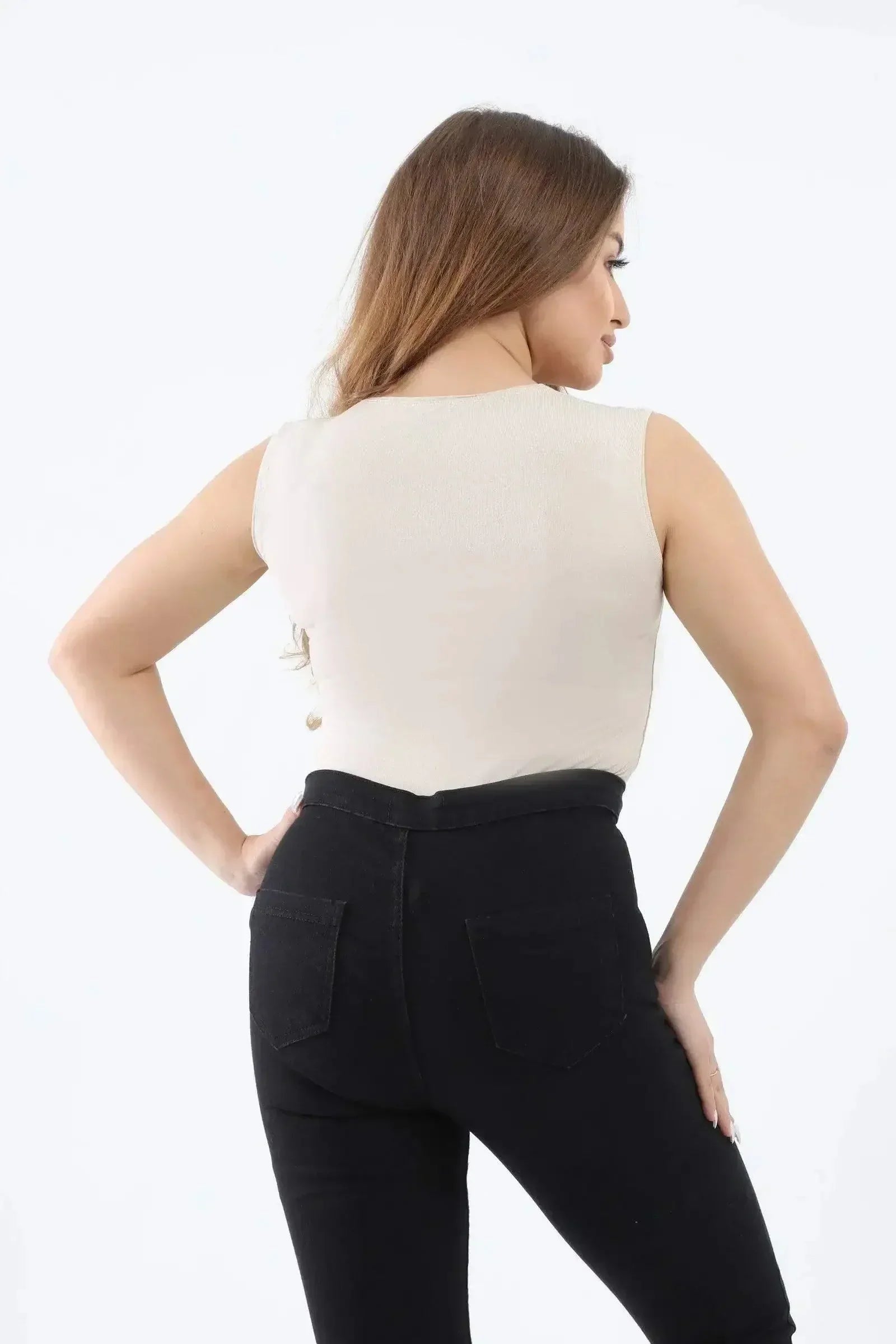 Carina - Sleeveless Crew Neck Top 15
