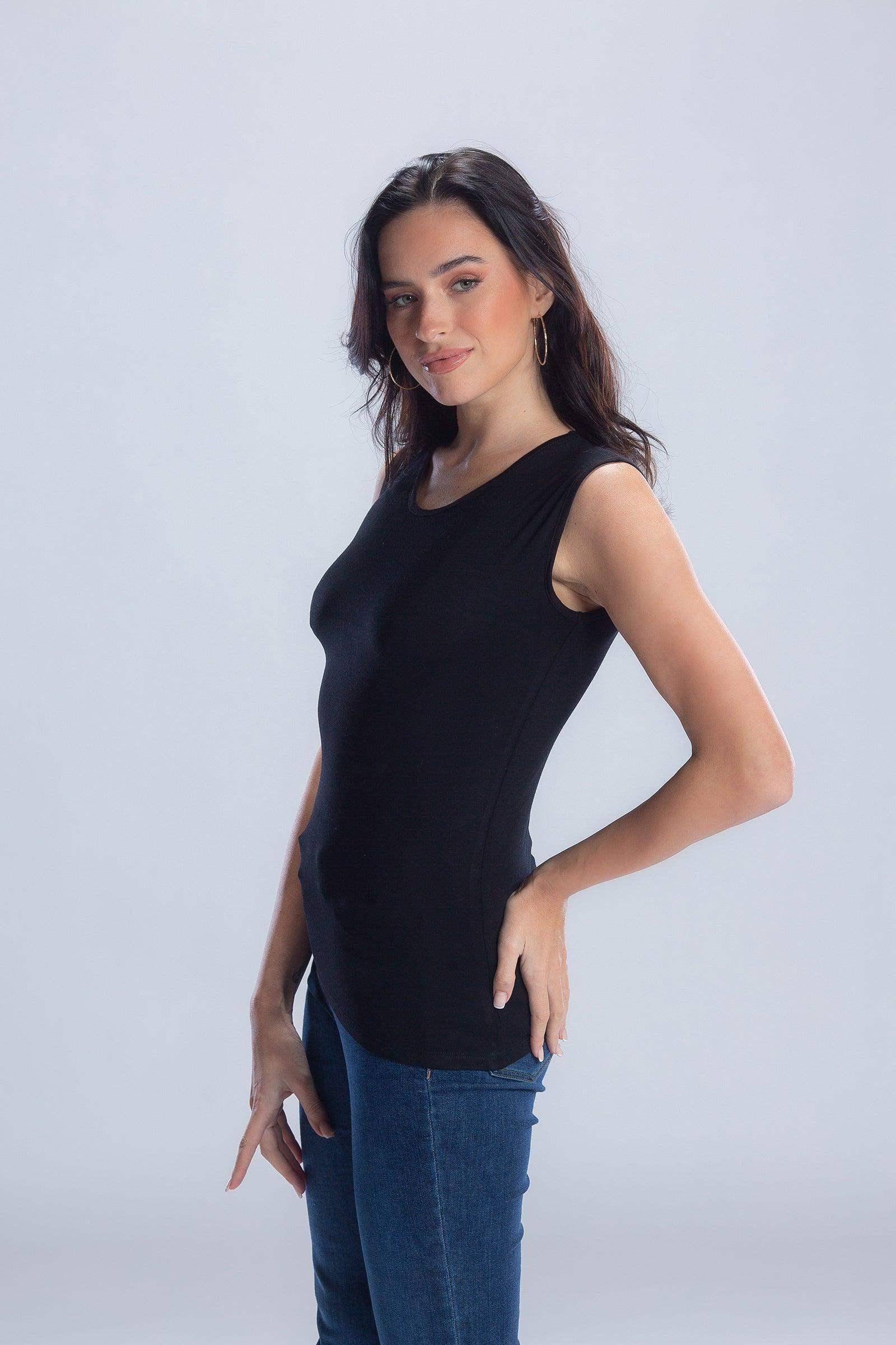 Carina - Sleeveless Crew Neck Top 2