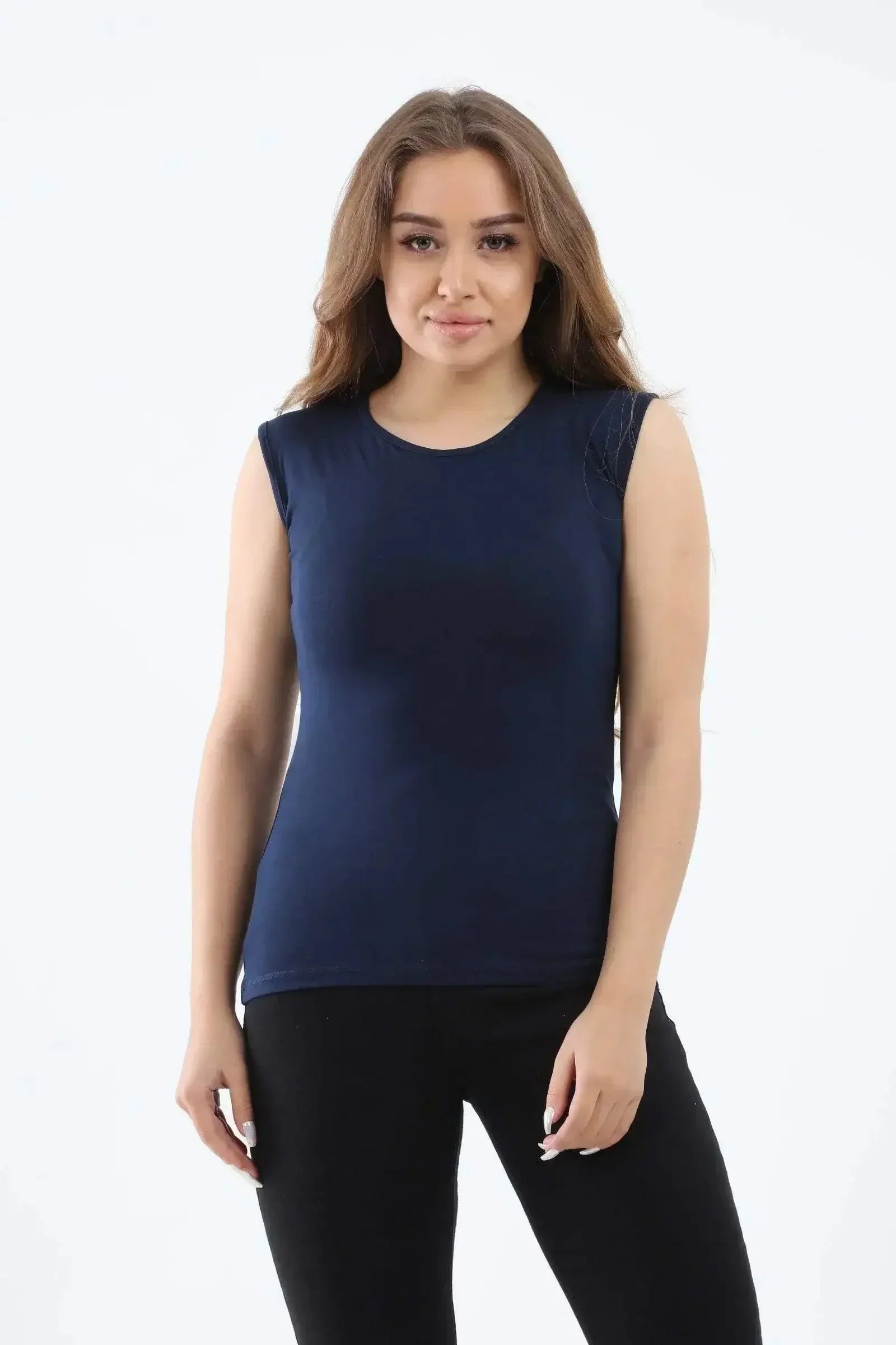 Carina - Sleeveless Crew Neck Top 7