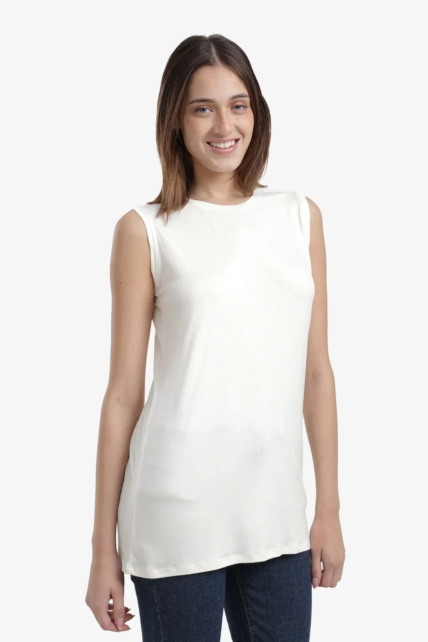 Slim Fit Sleeveless T-Shirt - Carina - Babazzaro