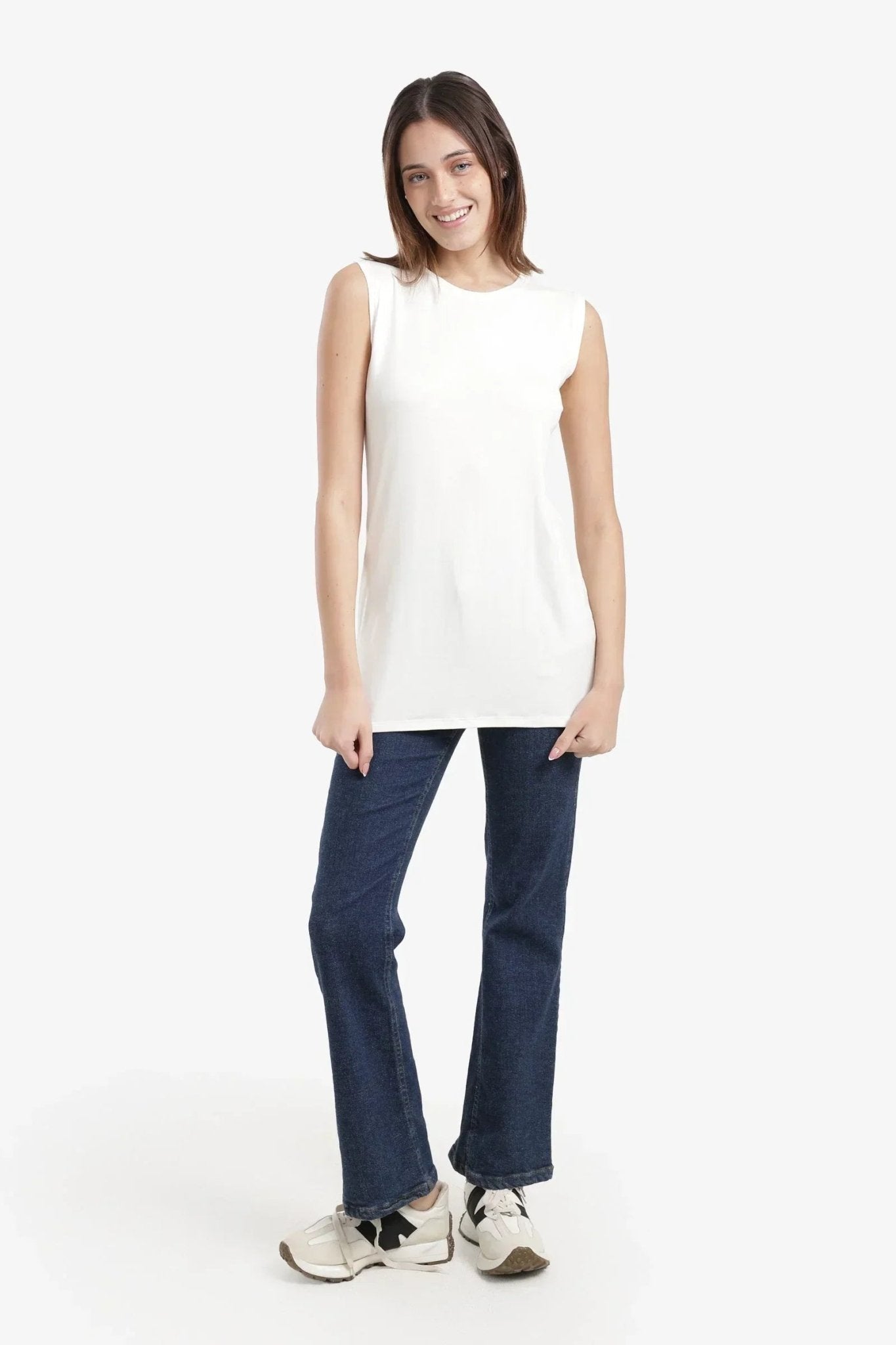 Slim Fit Sleeveless T-Shirt - Carina - Babazzaro