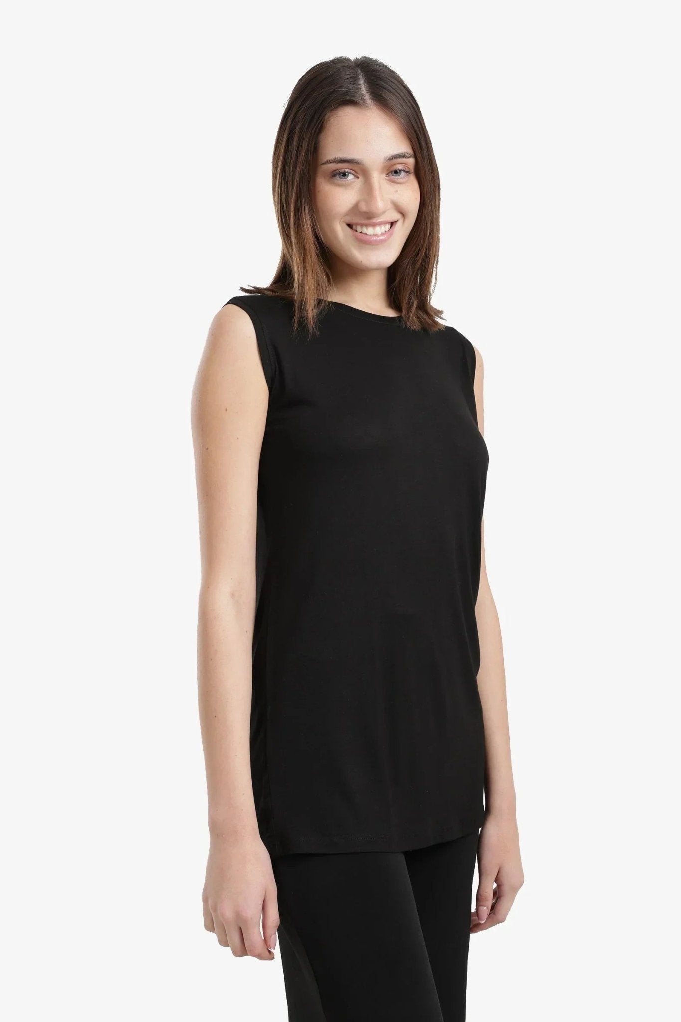Slim Fit Sleeveless T-Shirt - Carina - Babazzaro