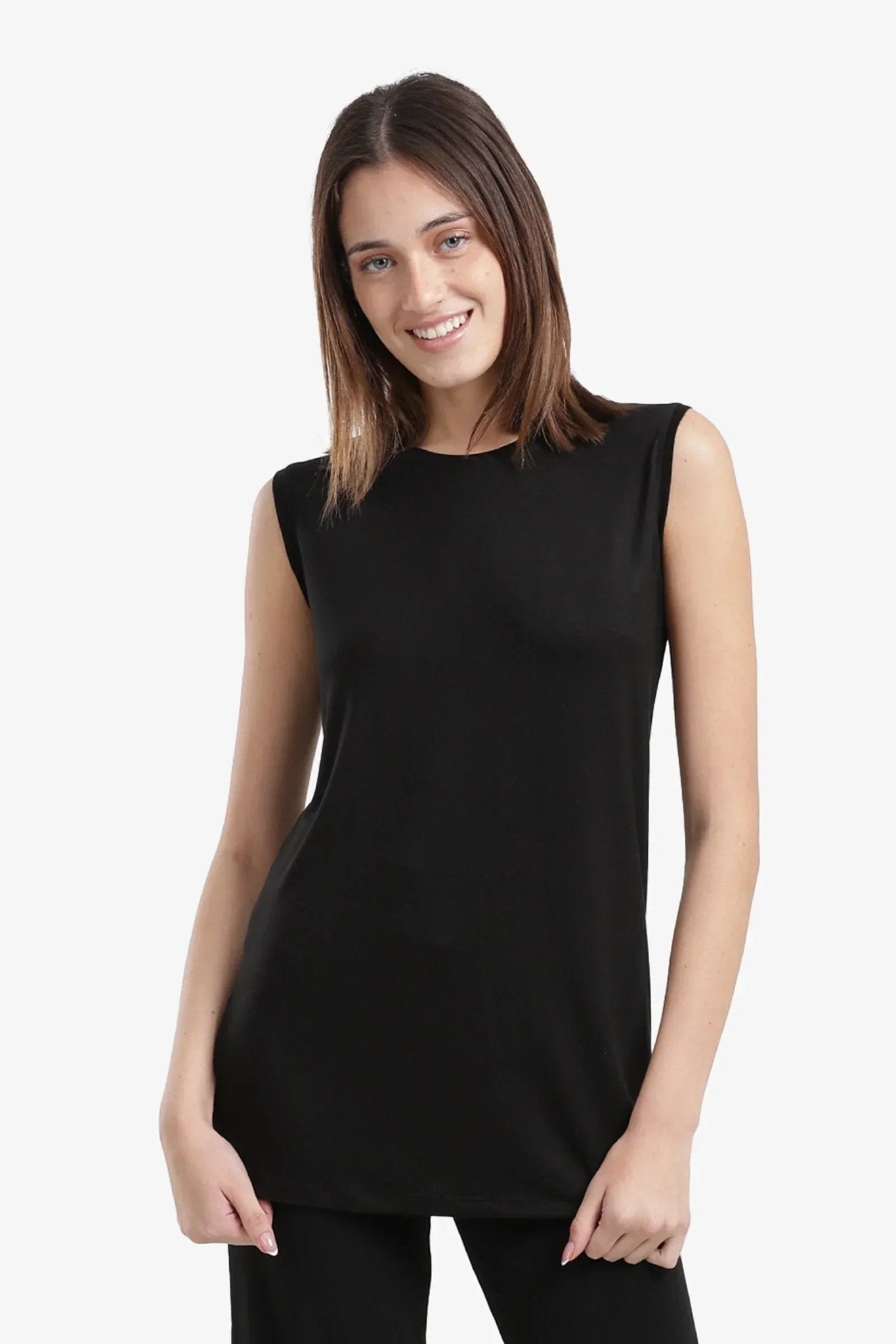 Slim Fit Sleeveless T-Shirt - Carina - Babazzaro