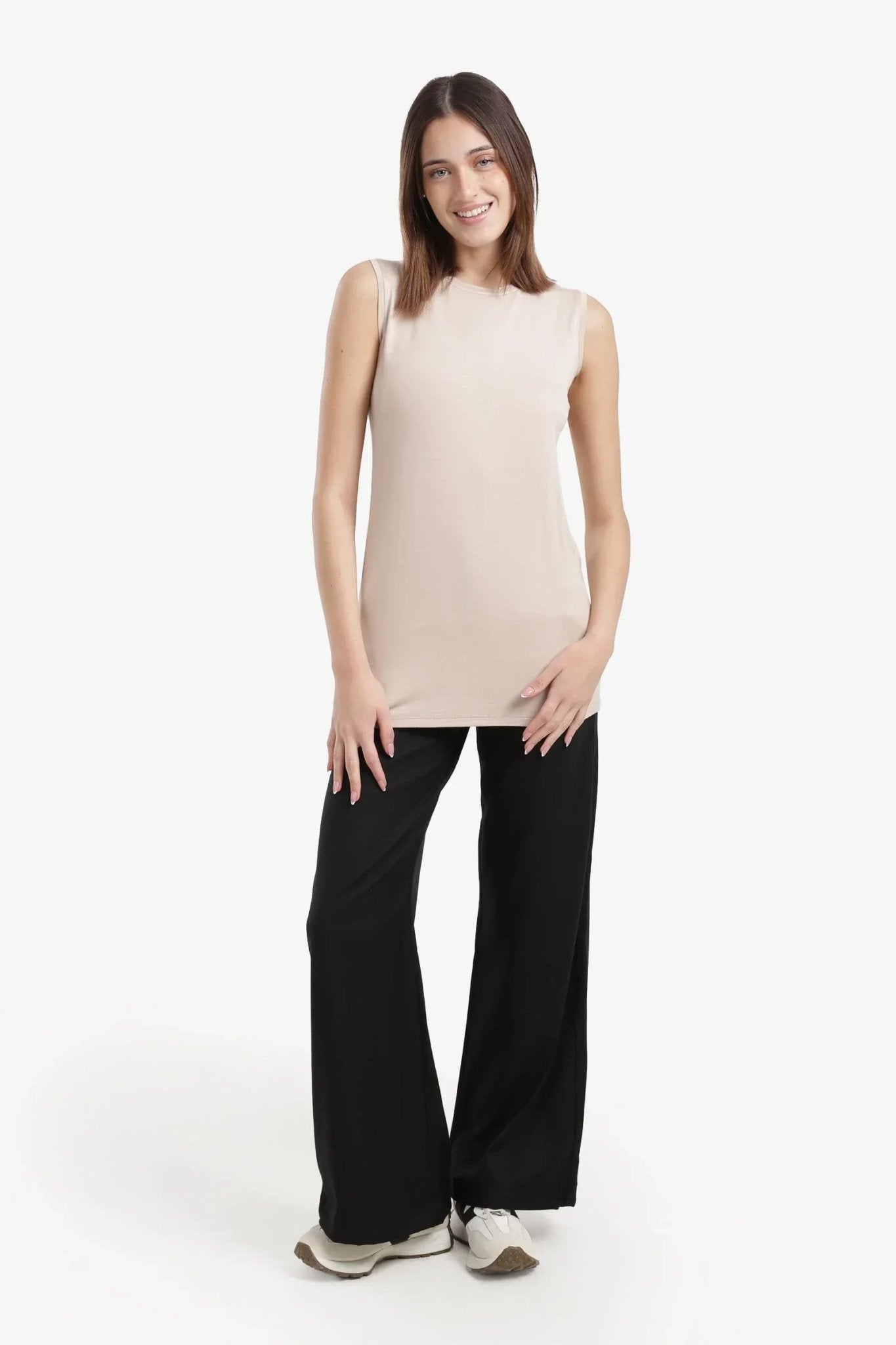 Slim Fit Sleeveless T-Shirt - Carina - Babazzaro