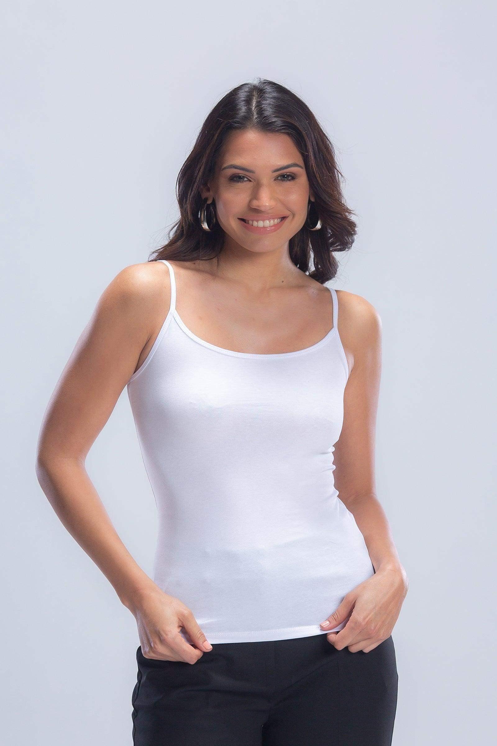 Carina - Spaghetti Straps Plain Tank Top 1