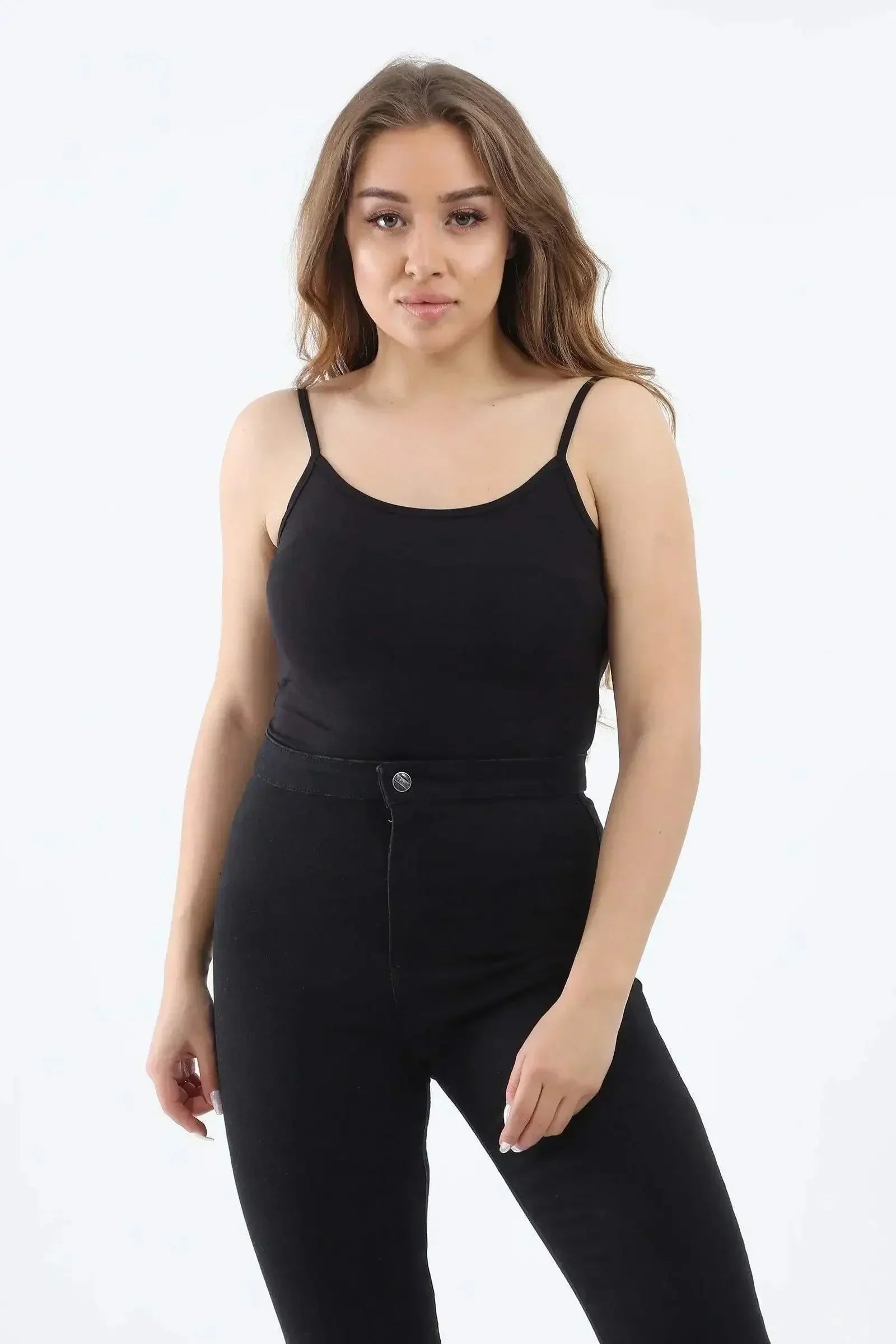 Carina - Spaghetti Straps Plain Tank Top 4