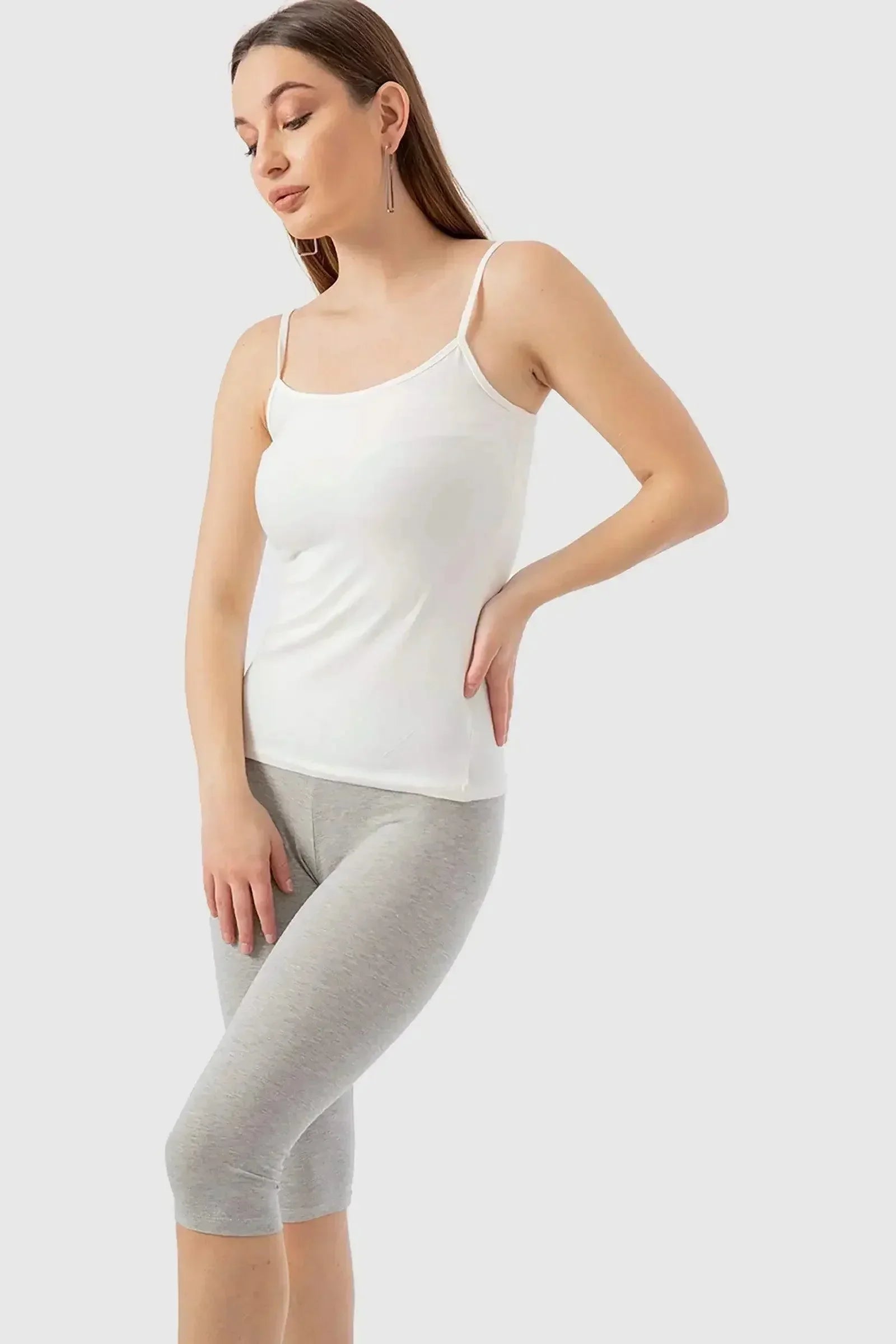 Carina - Spaghetti Straps Plain Tank Top 5