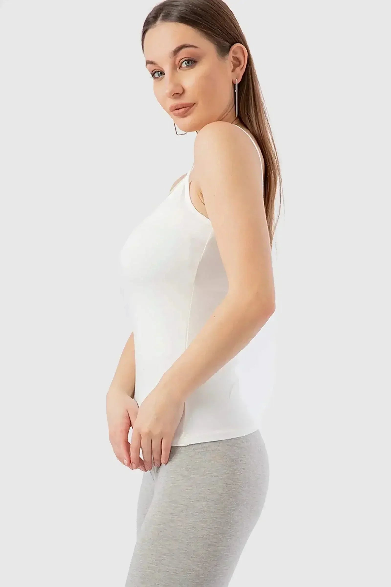 Carina - Spaghetti Straps Plain Tank Top 6