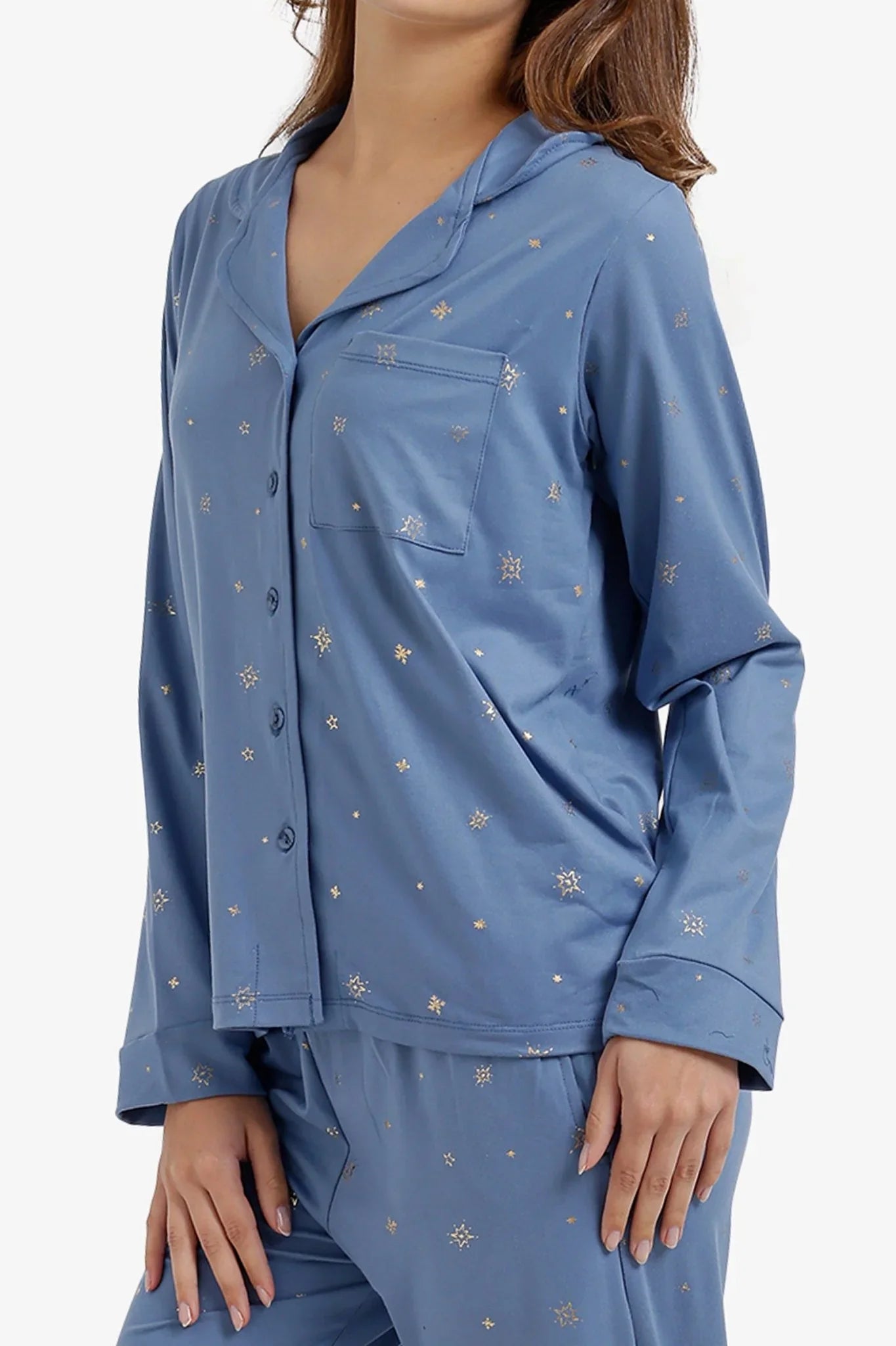 Sparkly Buttoned Pyjama Set - Carina - Babazzaro