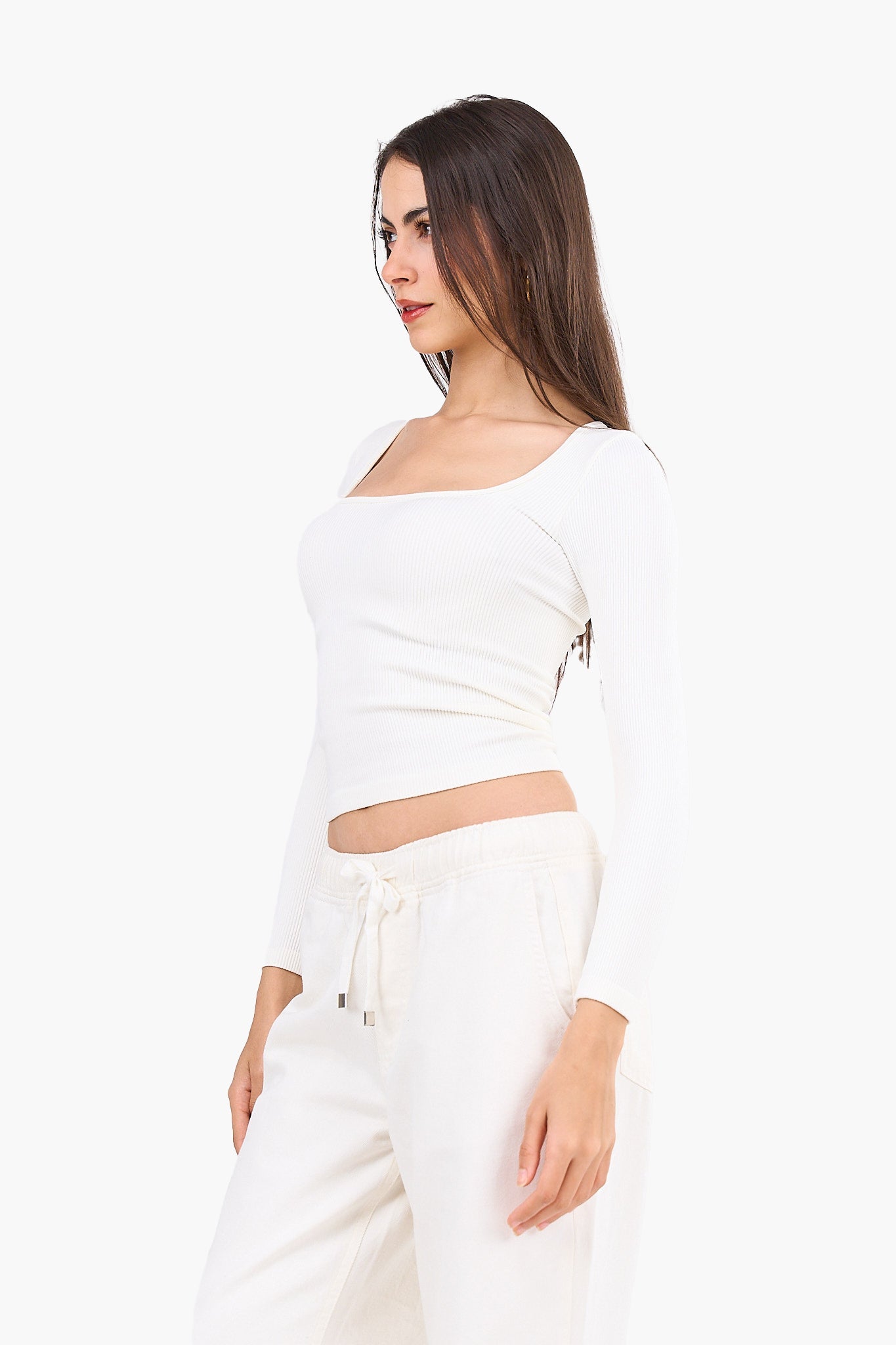 Square Neck Cropped Top - Clue - Babazzaro