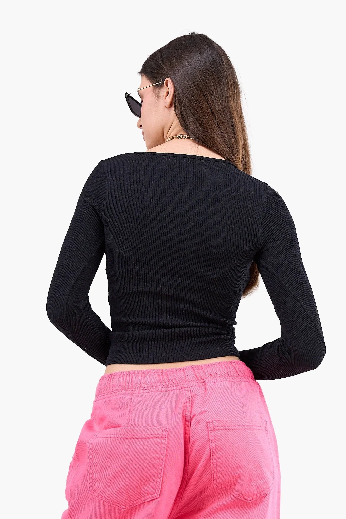 Square Neck Cropped Top - Clue - Babazzaro