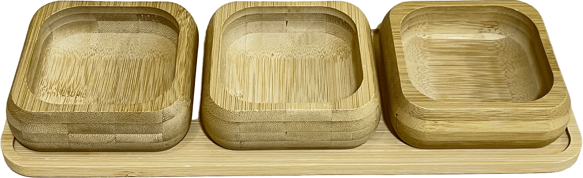 Square Wooden Snack Bowl Set with Tray - Urbantique - Babazzaro