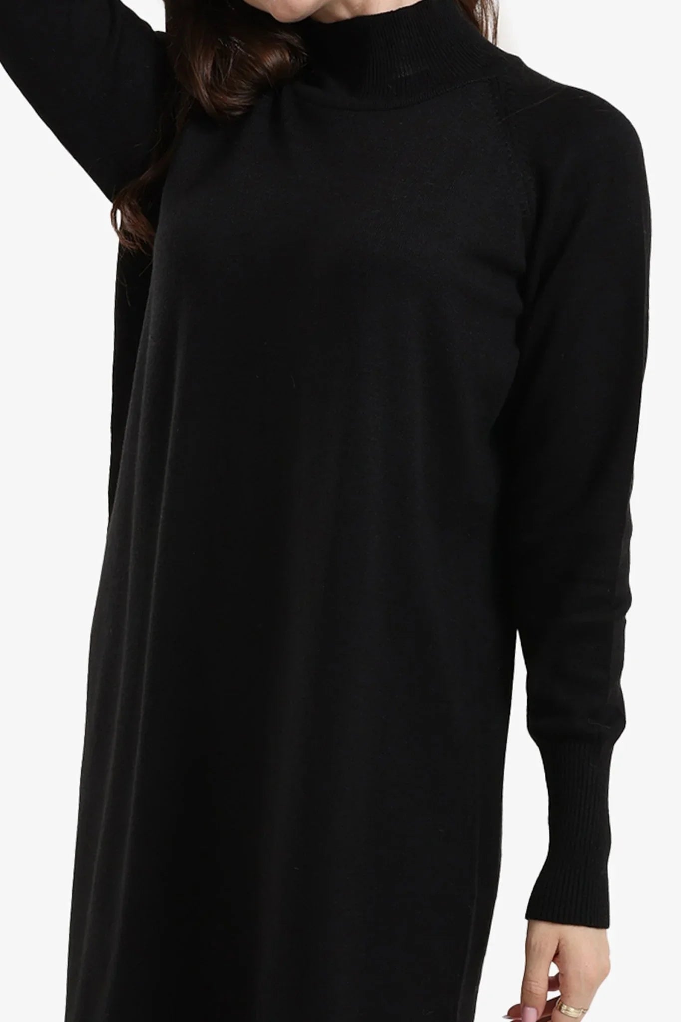 Turtle Neck Midi Dress - Clue - Babazzaro