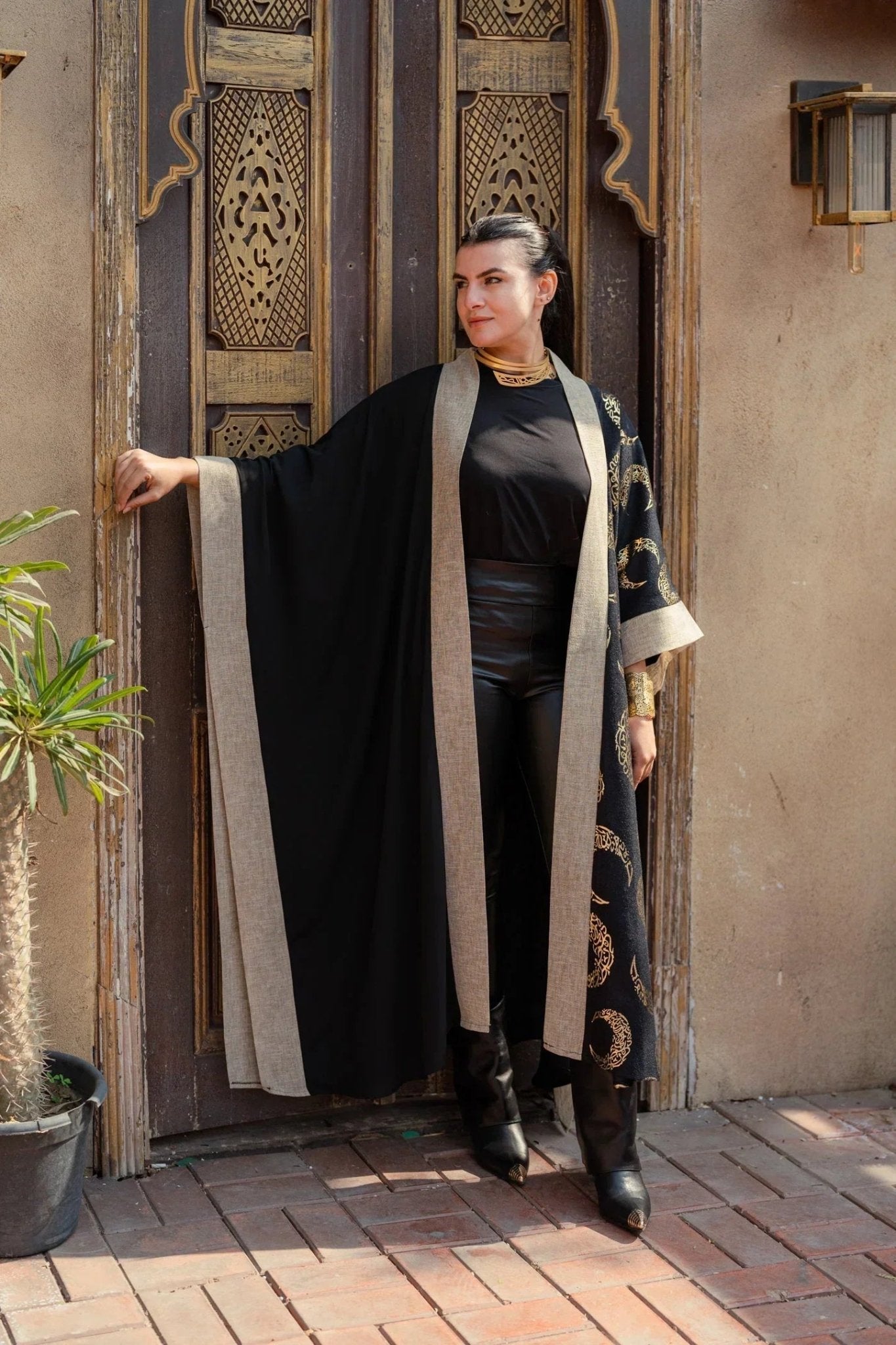 Velvet Crescent Linen Kaftan - Dress Code - Babazzaro