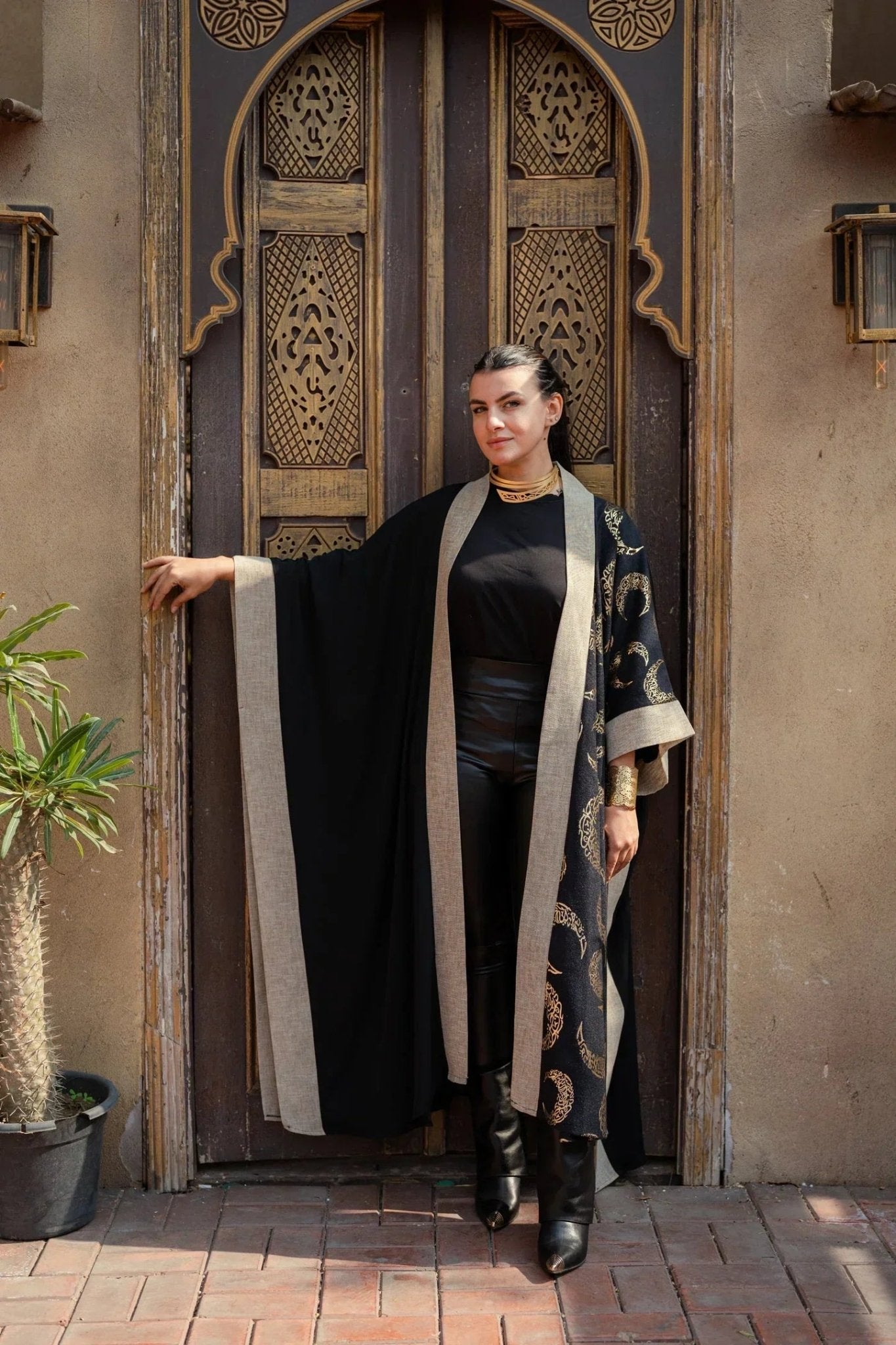 Velvet Crescent Linen Kaftan - Dress Code - Babazzaro
