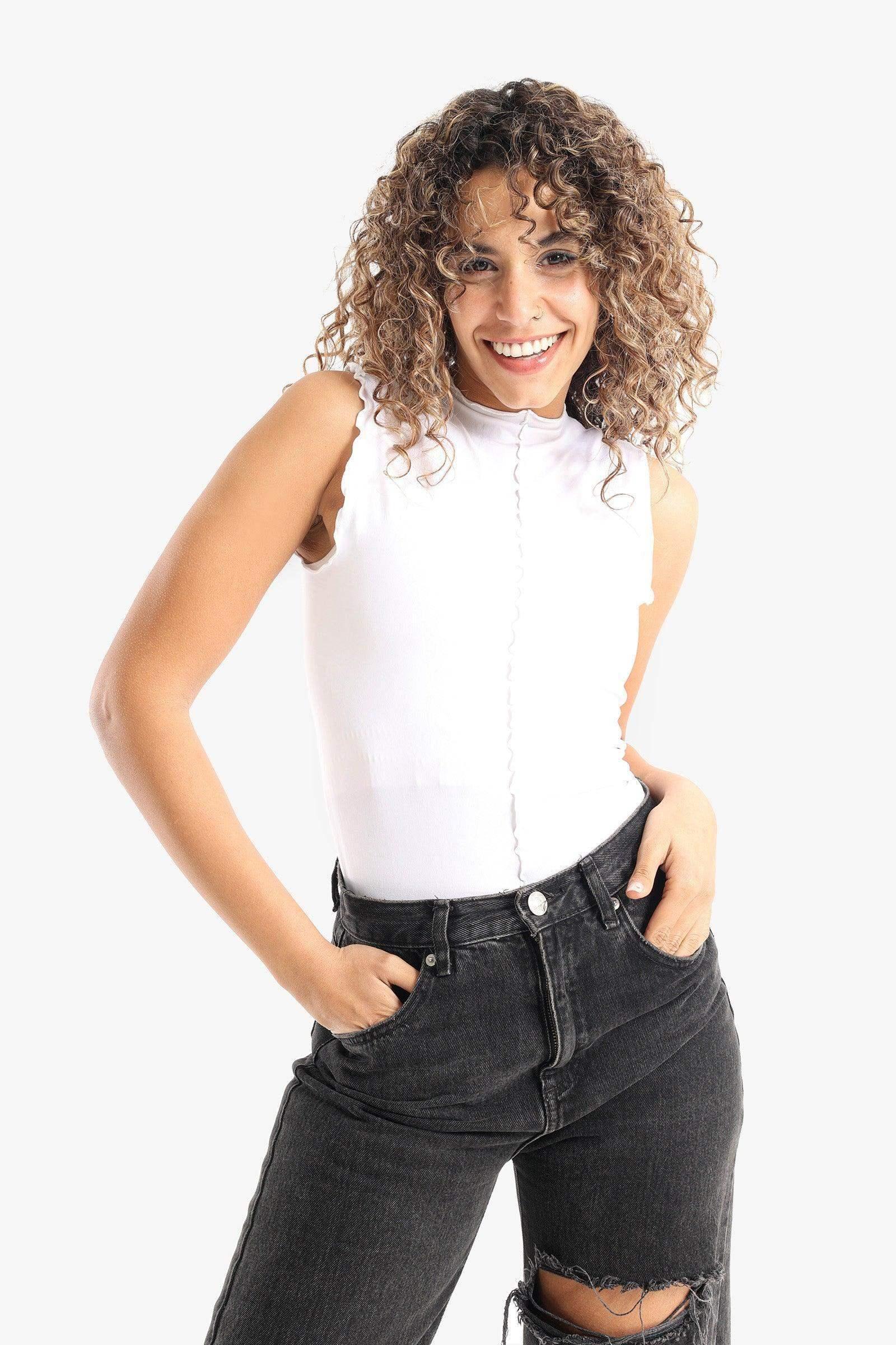 Carina - Vertical Piping Sleeveless Top 1