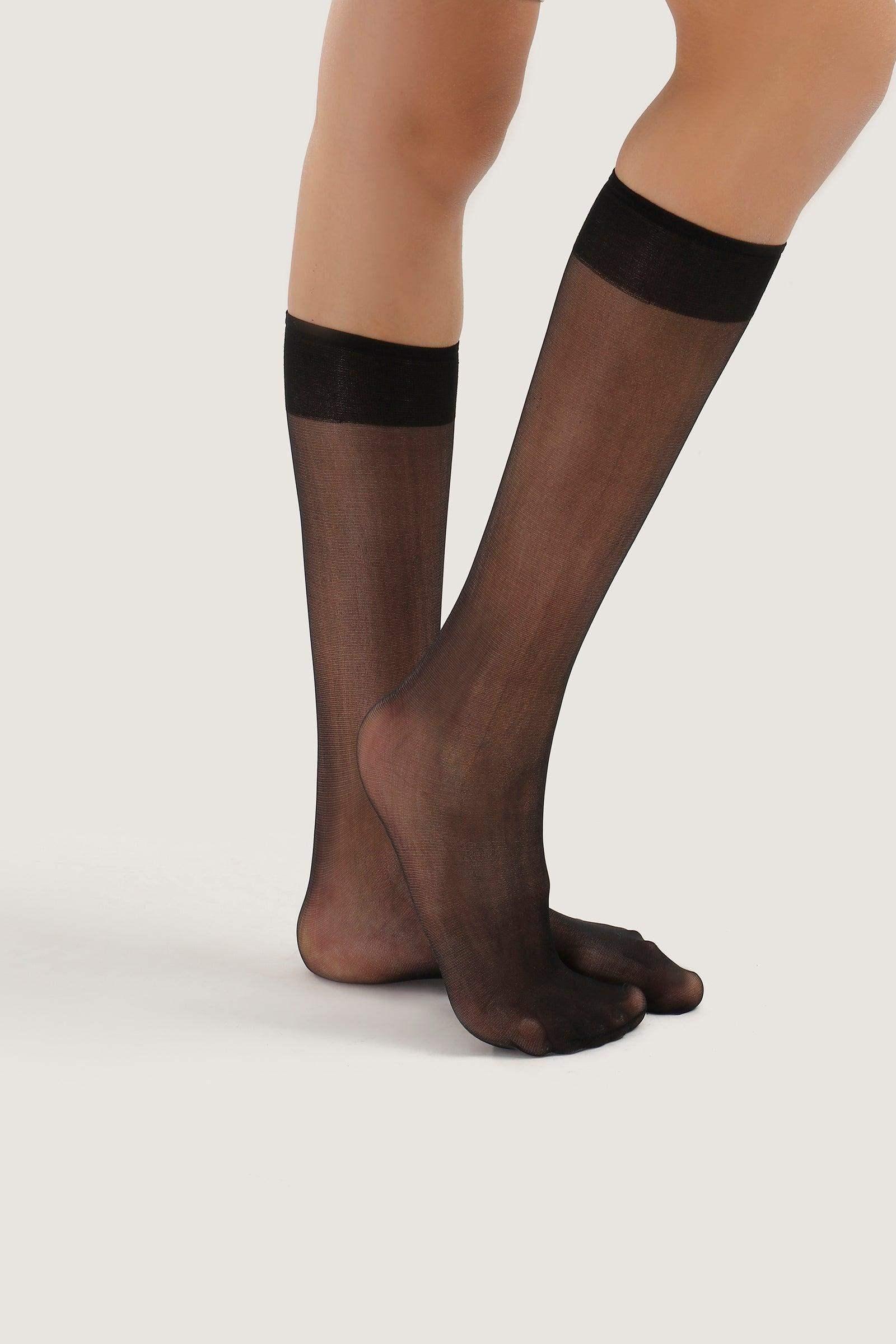 Carina - Voile Knee High Socks 3