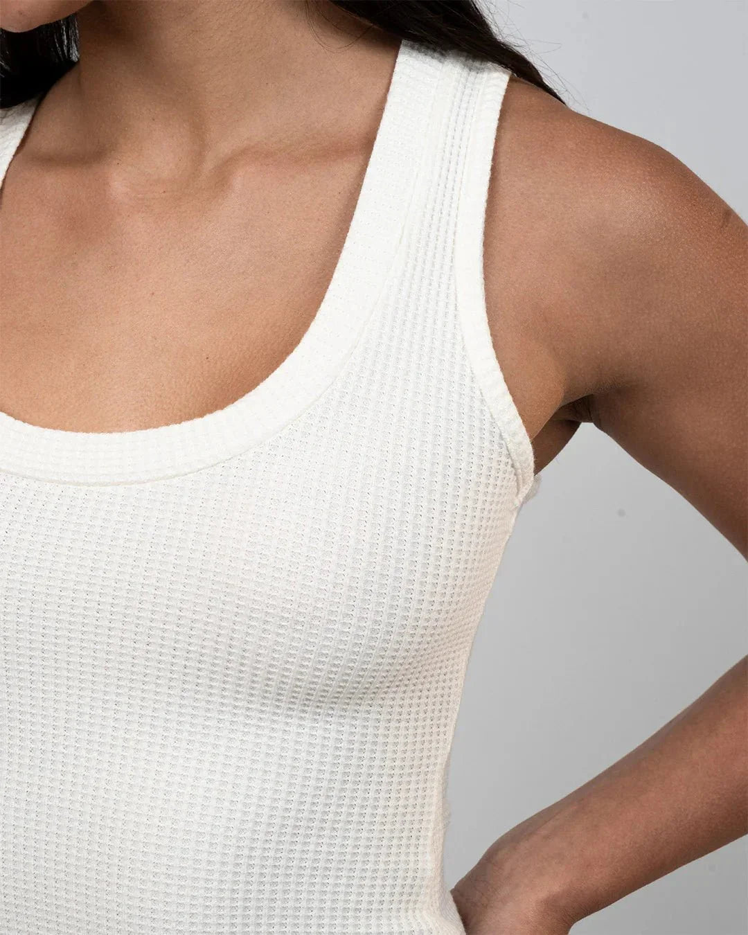 Waffle - Luxe Tank White - Bfeerce - Babazzaro