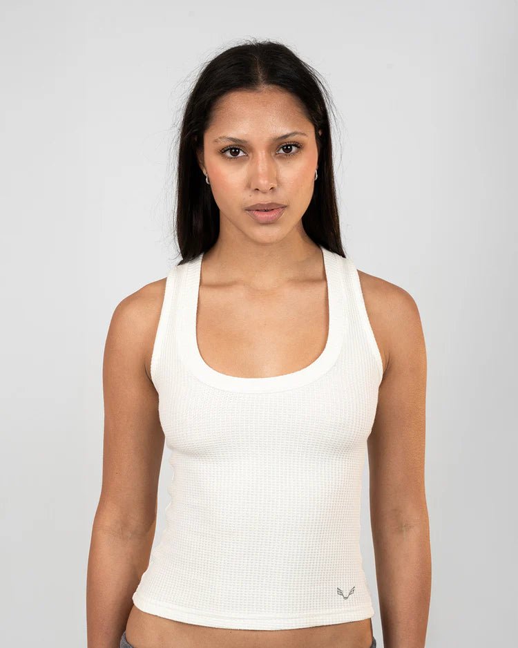 Waffle - Luxe Tank White - Bfeerce - Babazzaro