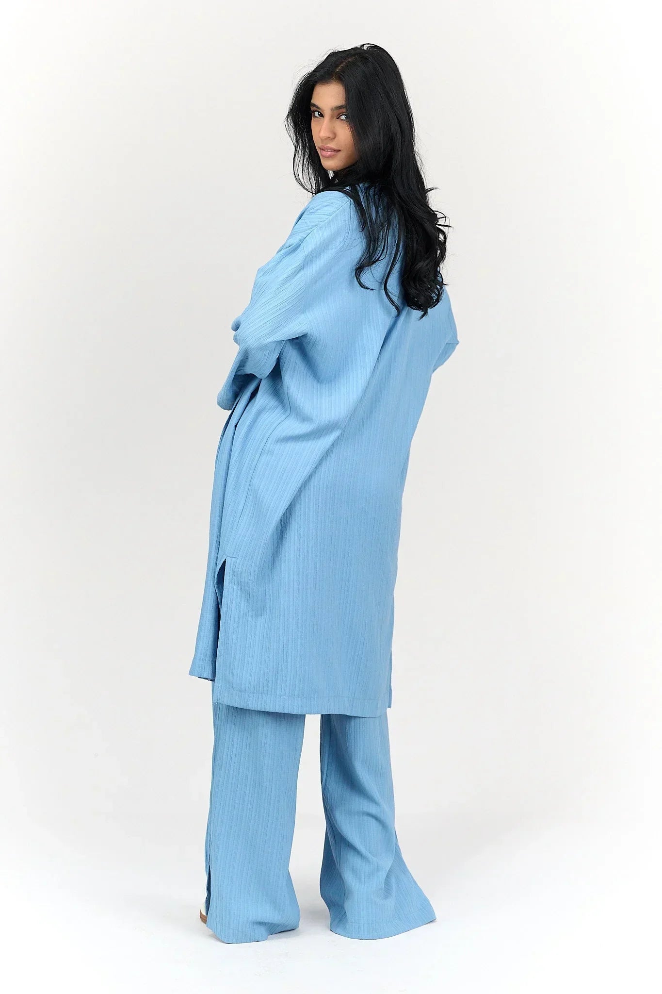 Clue - Textured Pattern Midi Kimono 4
