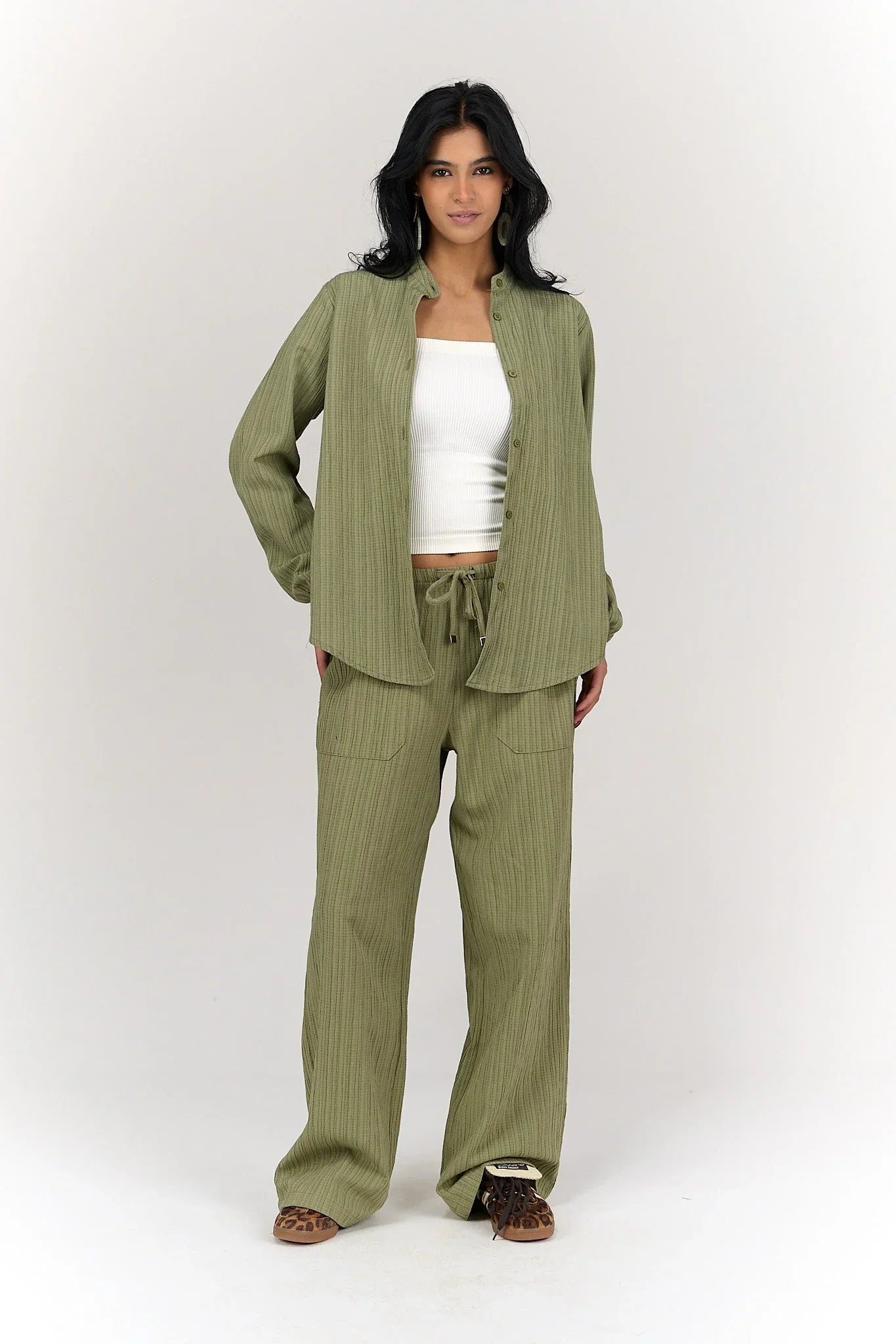 Clue - Self Pattern Tencel Pants 9