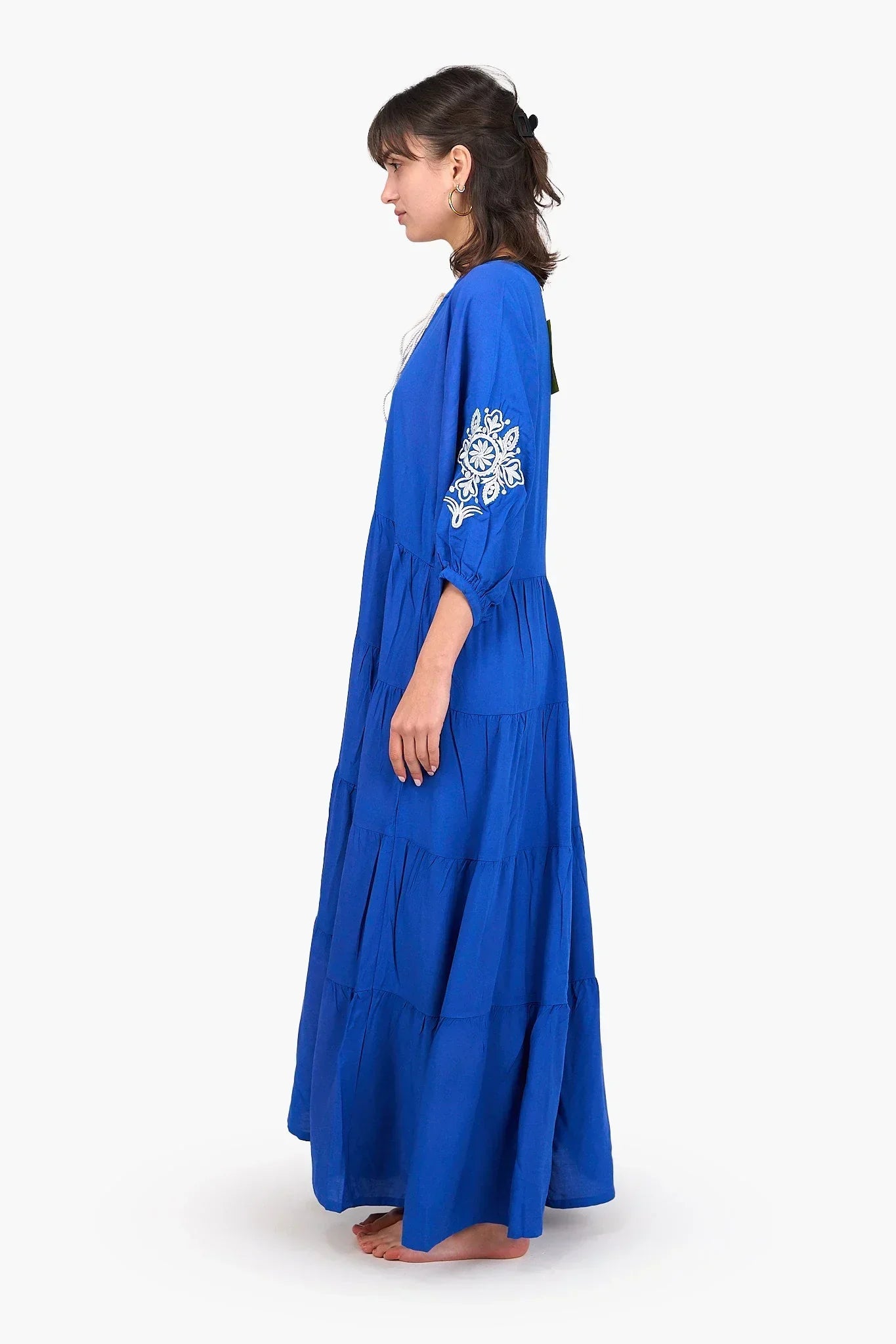 Clue - Embroidered Tencel Maxi Dress 2